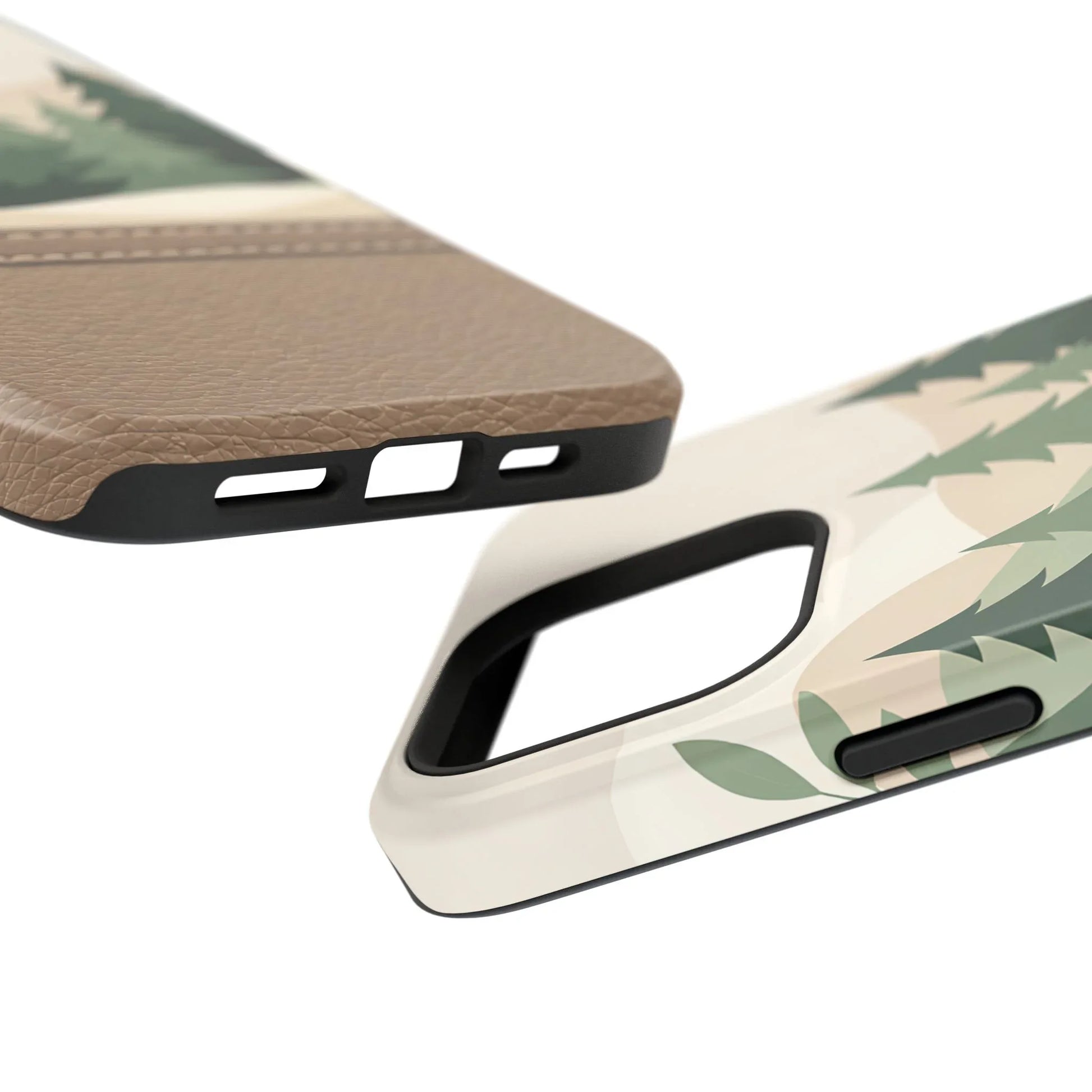 Forest Leather Phone Case for iPhone 11-17 and Galaxy S21-S25 - KARARMDESIGN
