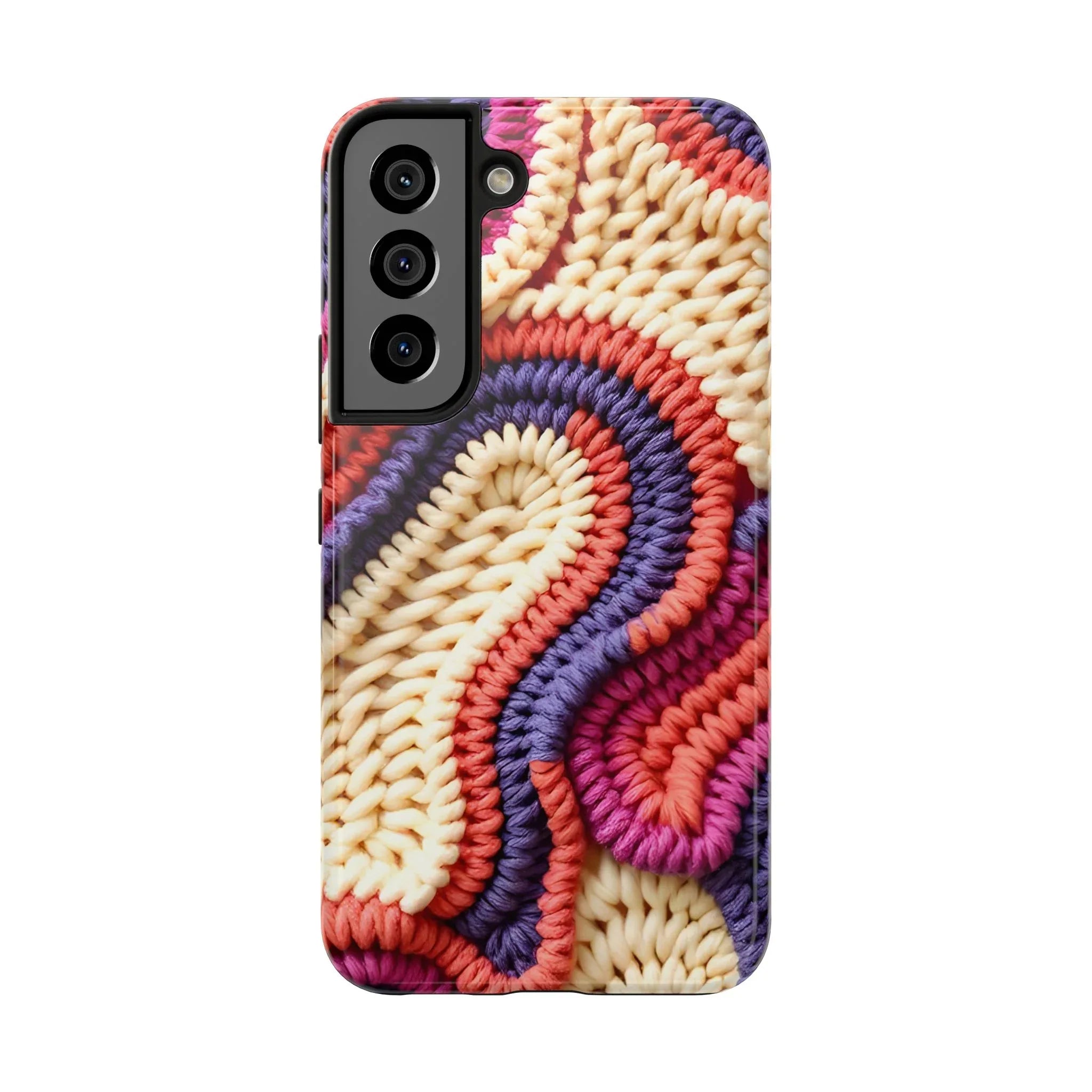 Handwoven Textile Art Phone Case for iPhone 11-17 and Galaxy S21-S25 - KARARMDESIGN