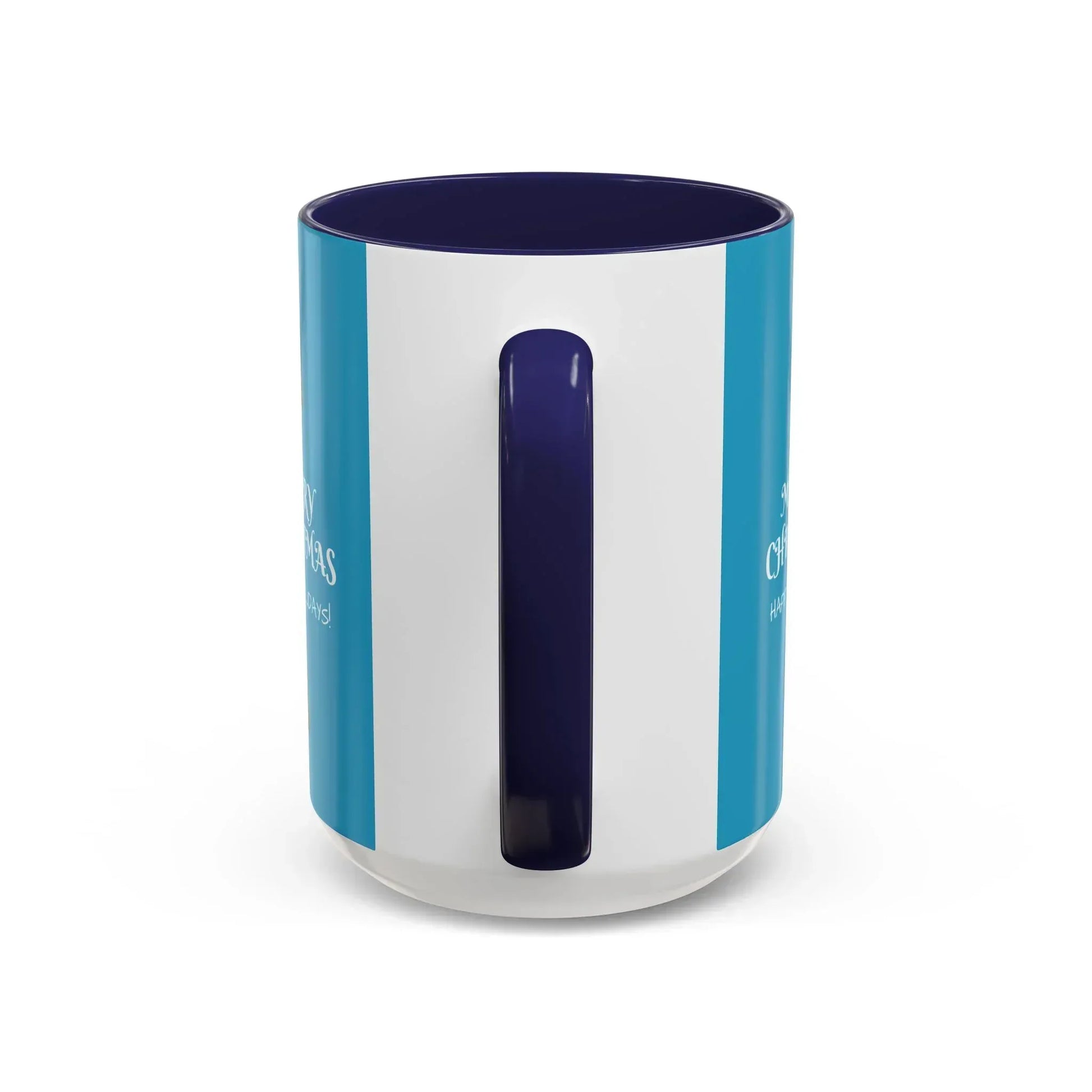 Merry Christmas and Happy Holidays Mug - Accent Coffee Mug (11, 15oz) - KARARMDESIGN