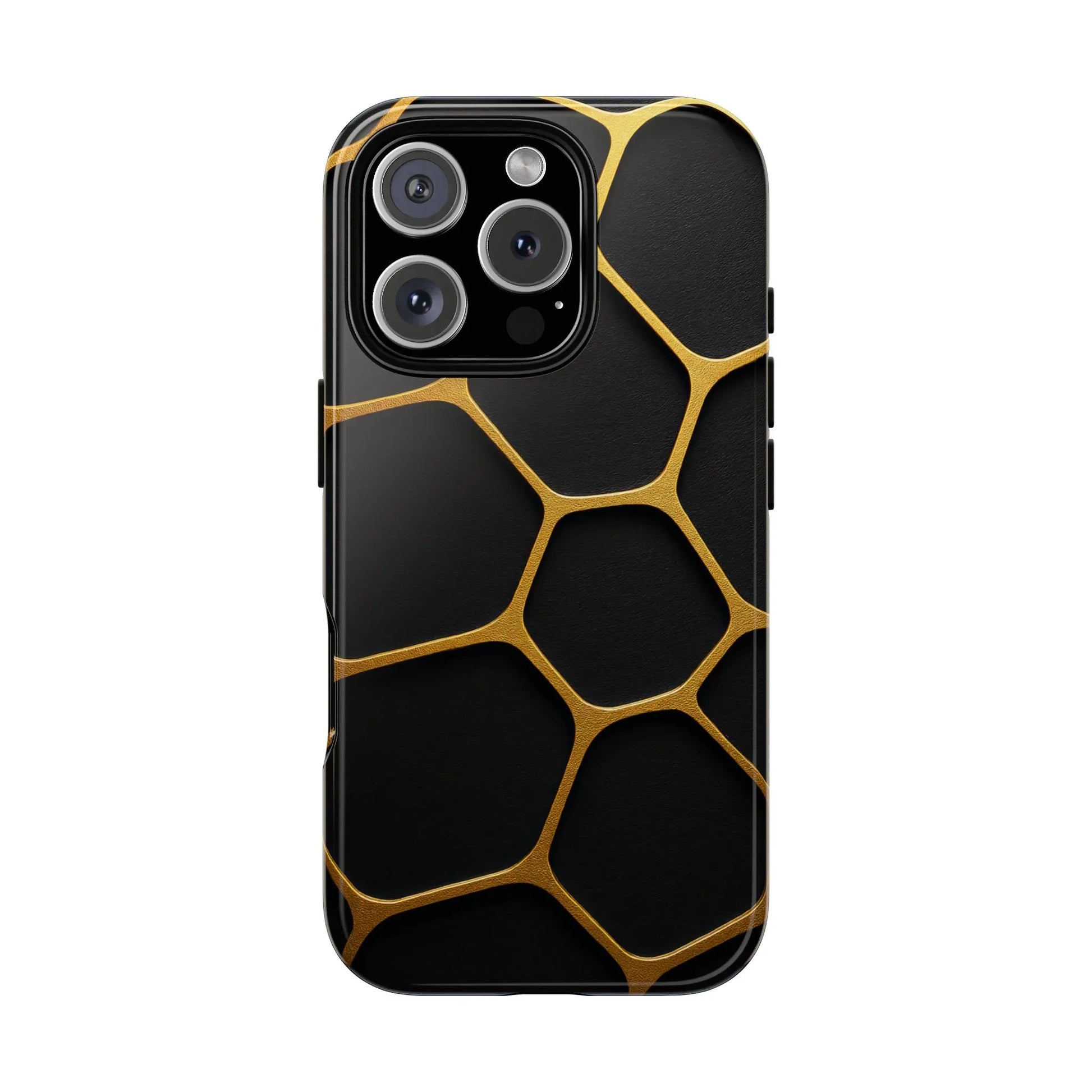 Golden Cellscape Phone Case for iPhone 8-17 and Galaxy S20-S25 - KARARMDESIGN