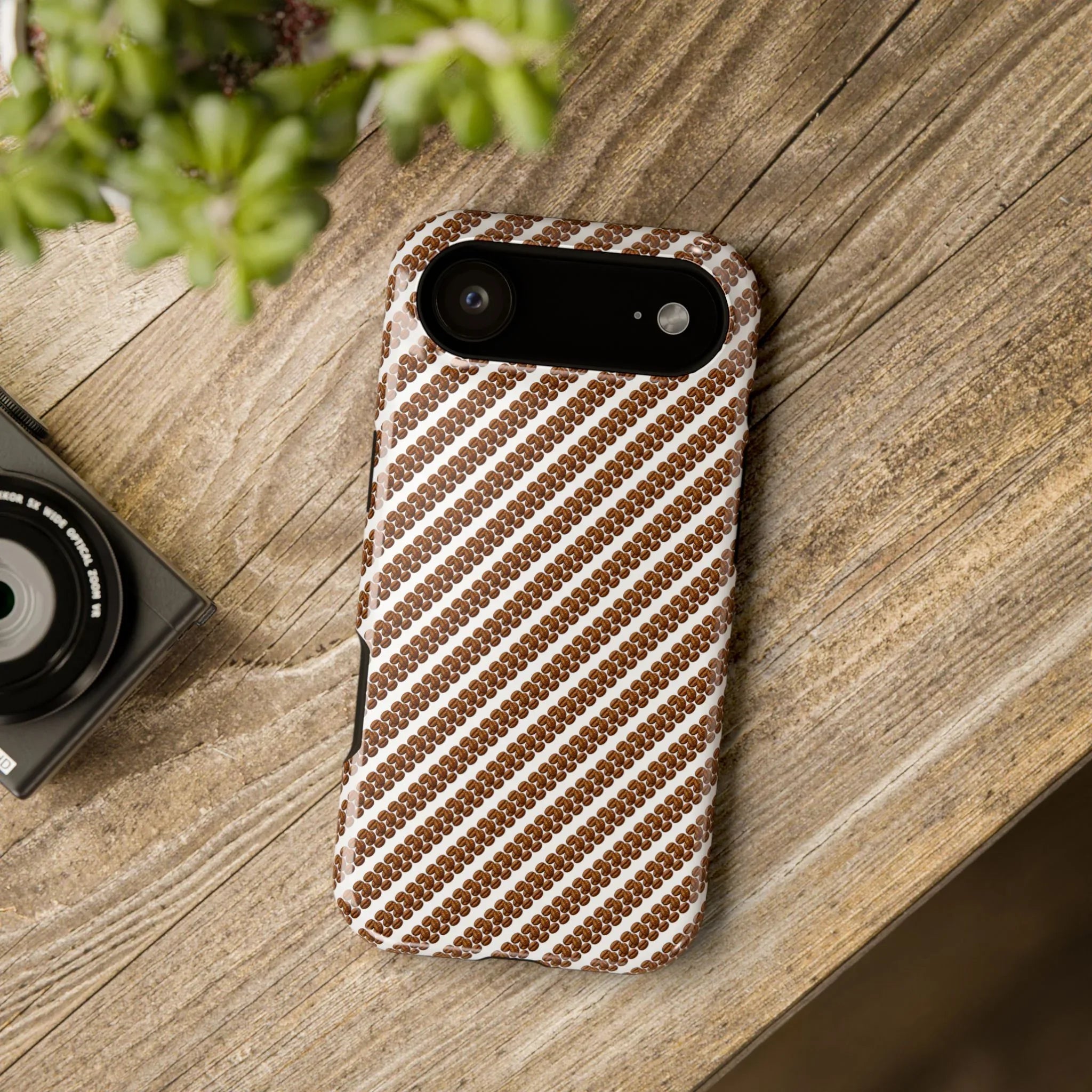 Stylish Coffee Pattern Phone Case for iPhone 11–17 and Galaxy S21–S22 - KARARMDESIGN