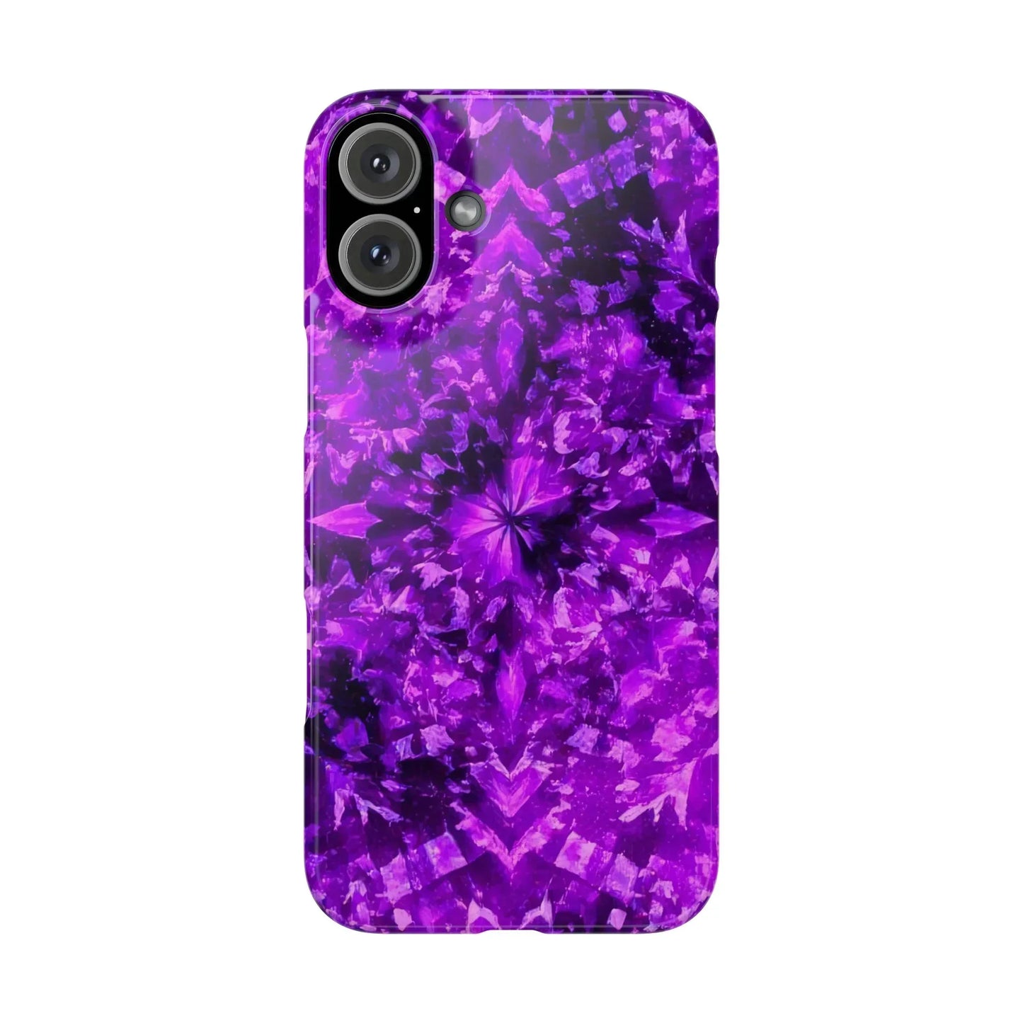 Vivid Purple Kaleidoscope Phone Case iPhone 7 to 16 Series Models - KarArmDesign
