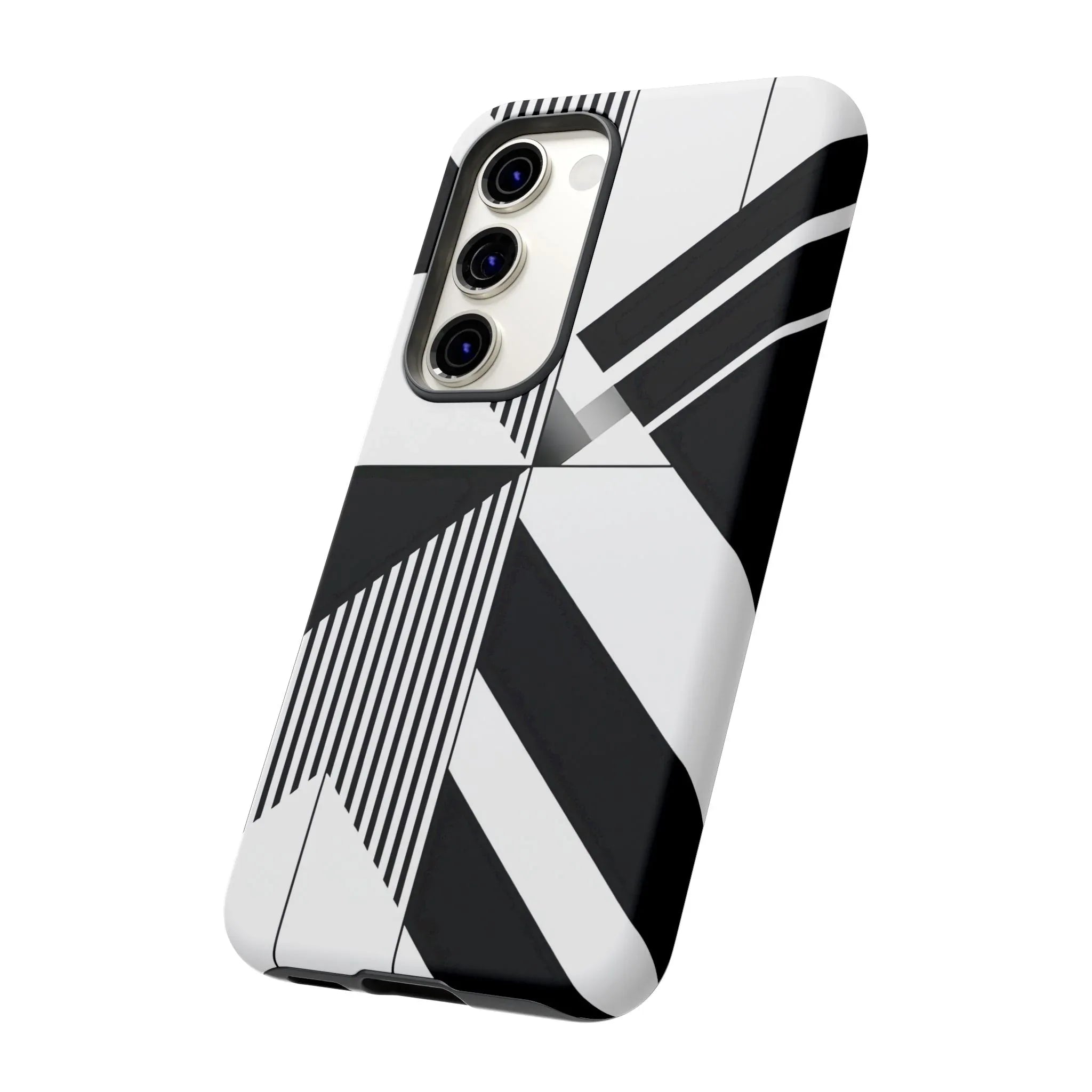 Monochrome Tough Phone Case for iPhone 11-16 and Galaxy S20–S25 - KARARMDESIGN
