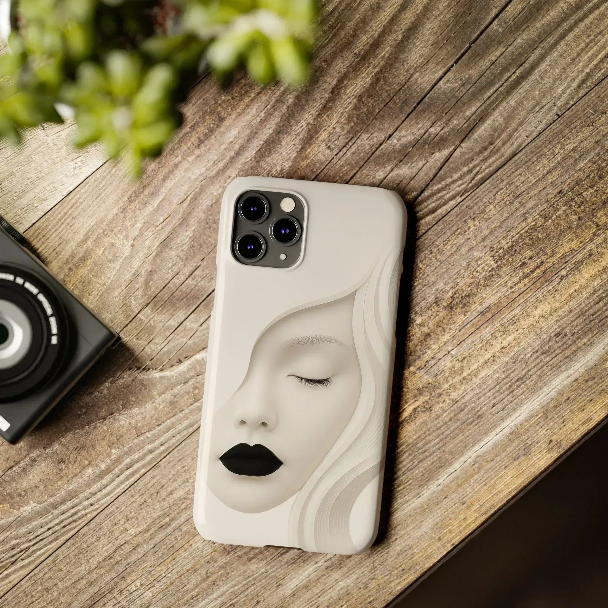 Minimalist Face Phone Case for iPhone 11-17 - KARARMDESIGN