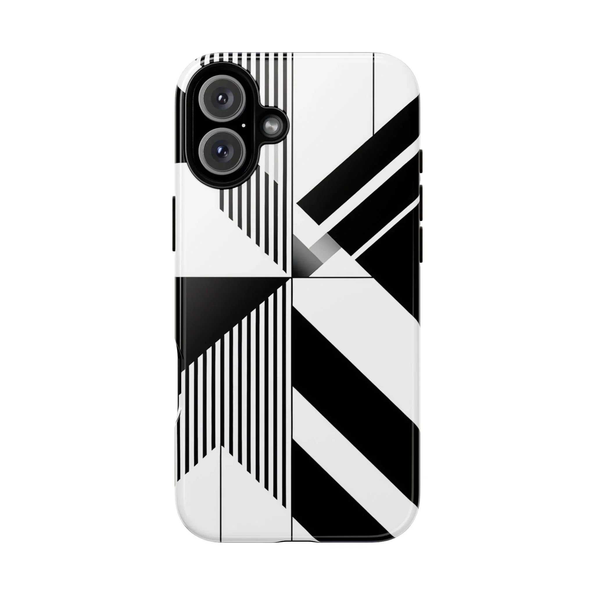 Monochrome Tough Phone Case for iPhone 11-16 and Galaxy S20–S25 - KARARMDESIGN