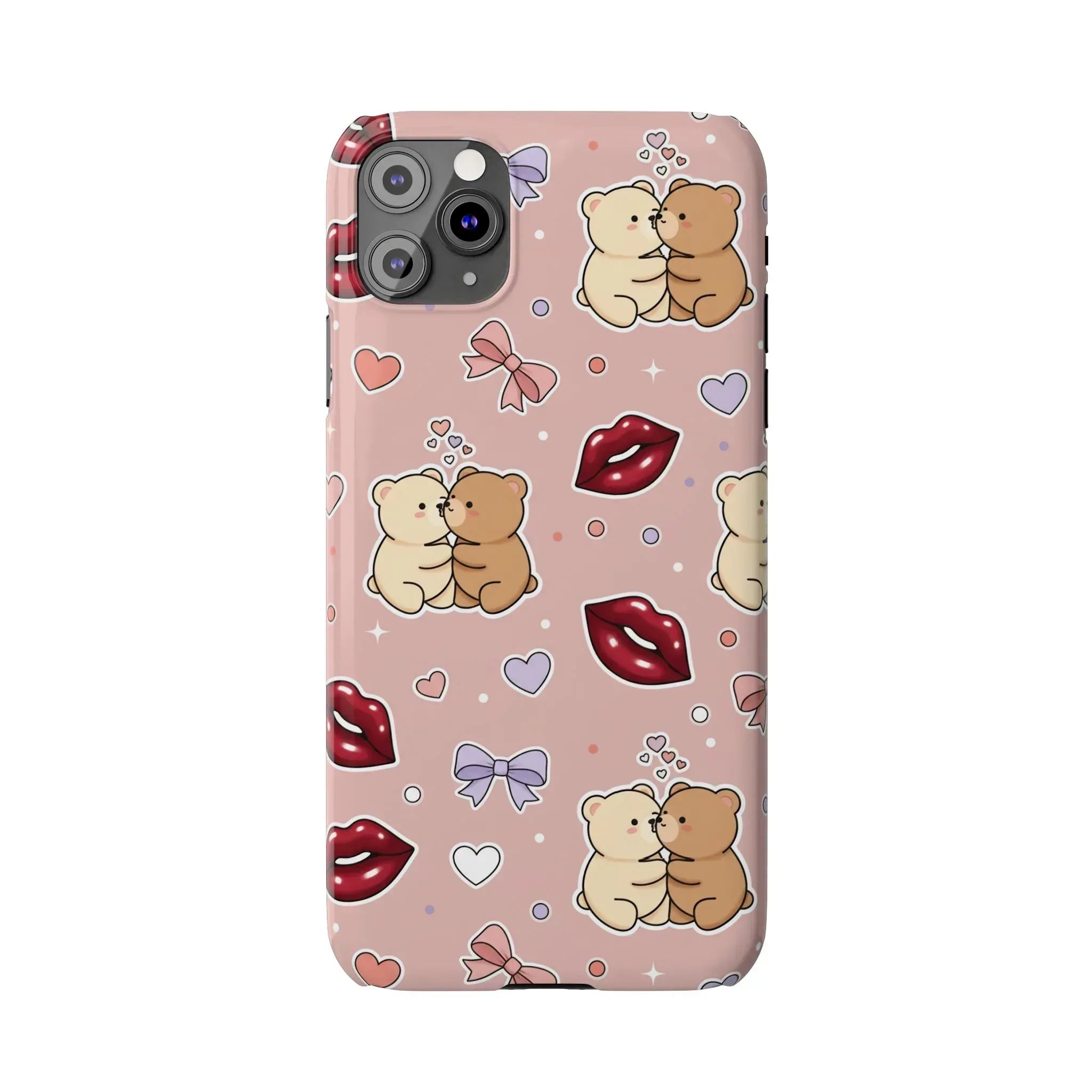 Bear Hug Bliss Phone Case for iPhone 11-17 - KARARMDESIGN