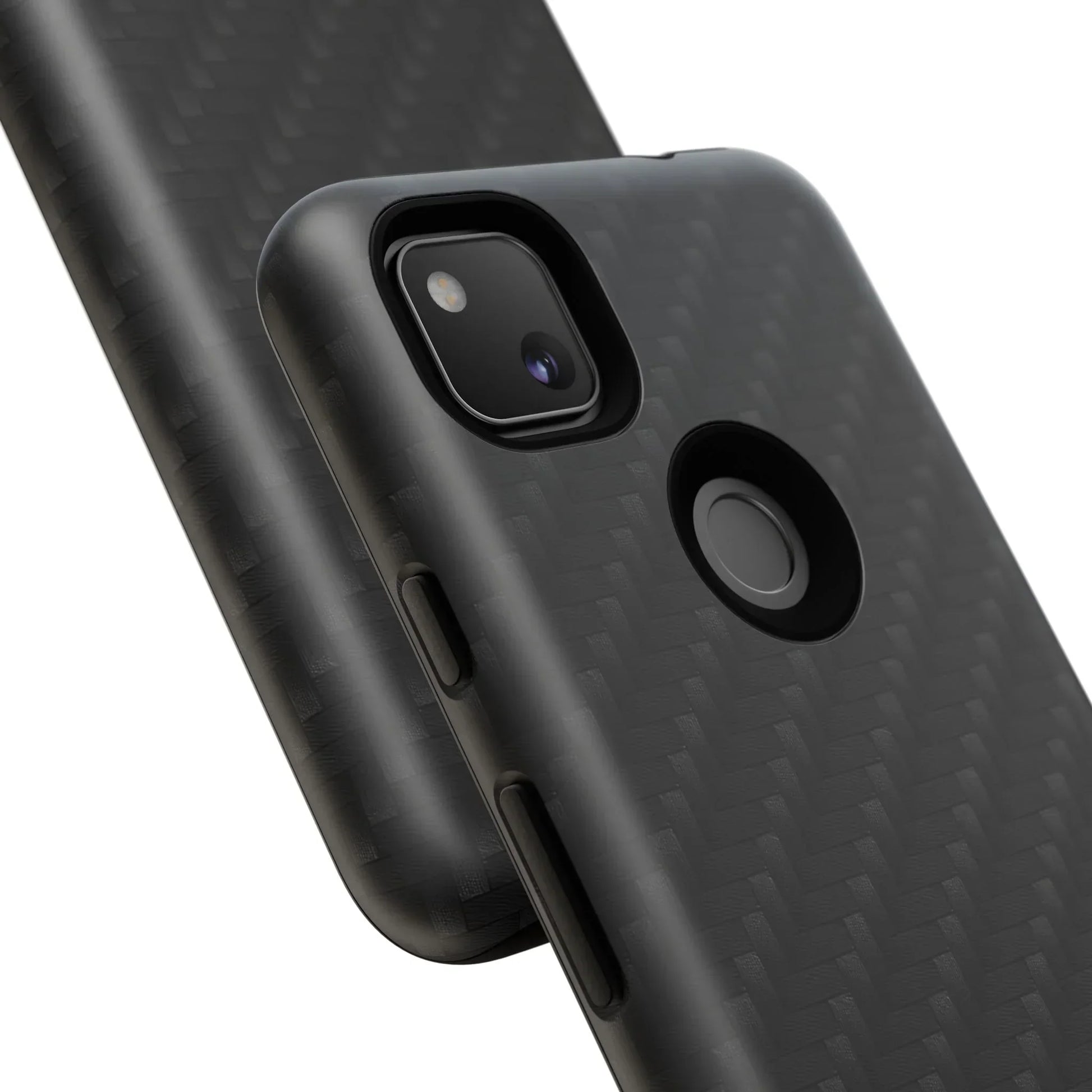 Black Carbon Phone Case Tough Case for iPhone 8-16 and Google Pixel up to 9 Models - KarArmDesign