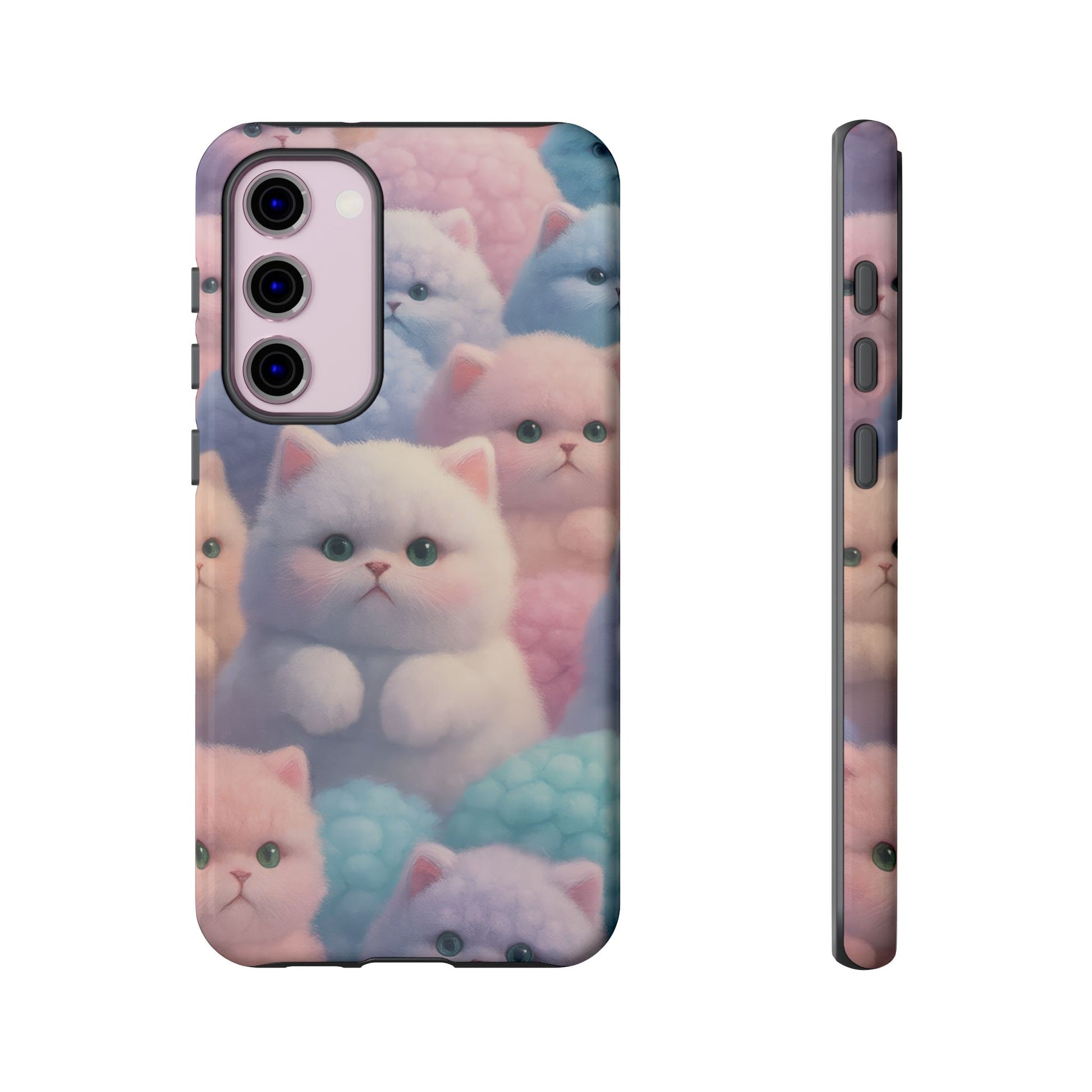 Pastel Kitten Phone Case for iPhone 8-17 and Samsung Galaxy S10-S25 Models - KARARMDESIGN