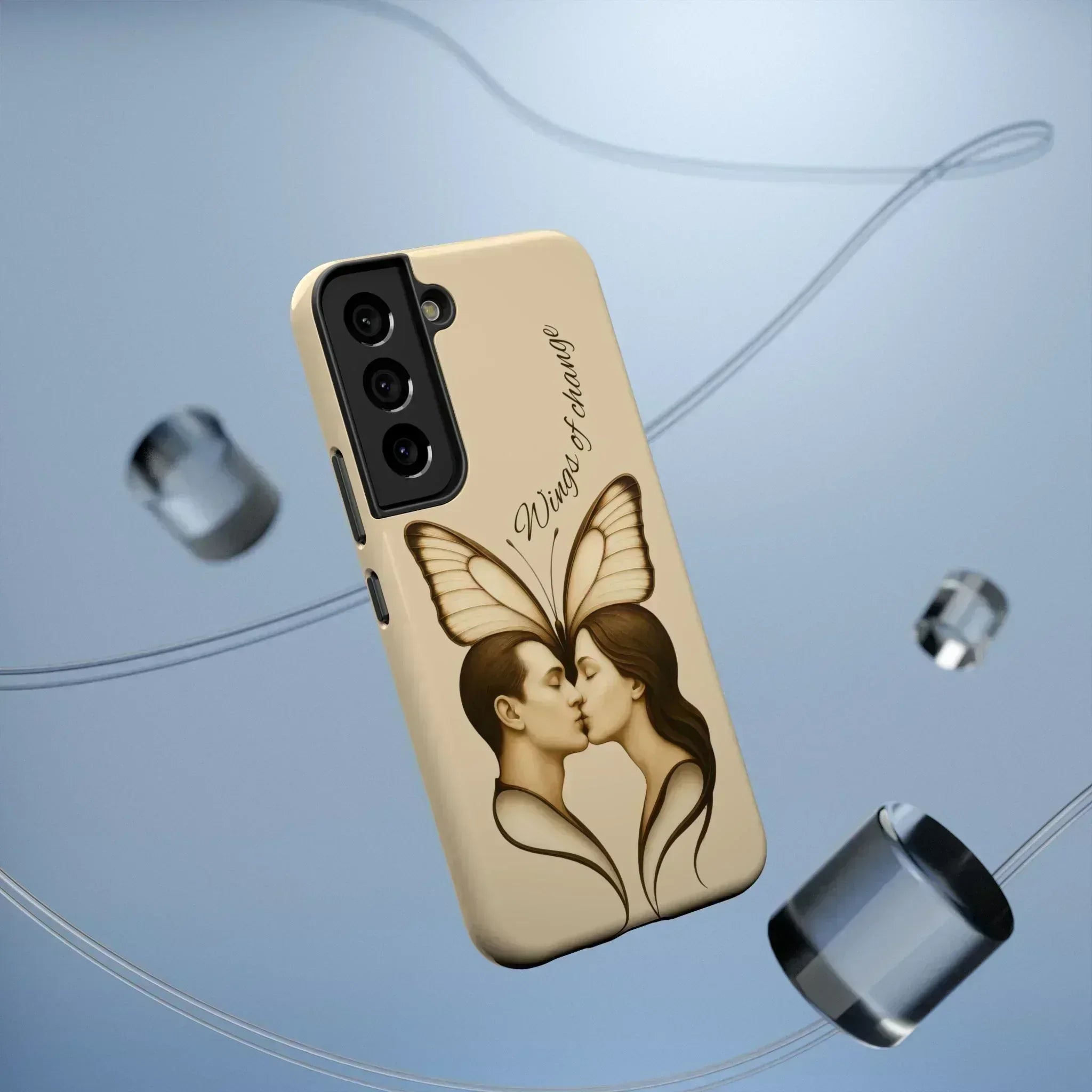 Romantic Butterfly Couple Phone Case for iPhone 12-16 and Galaxy S21-S22 - KARARMDESIGN