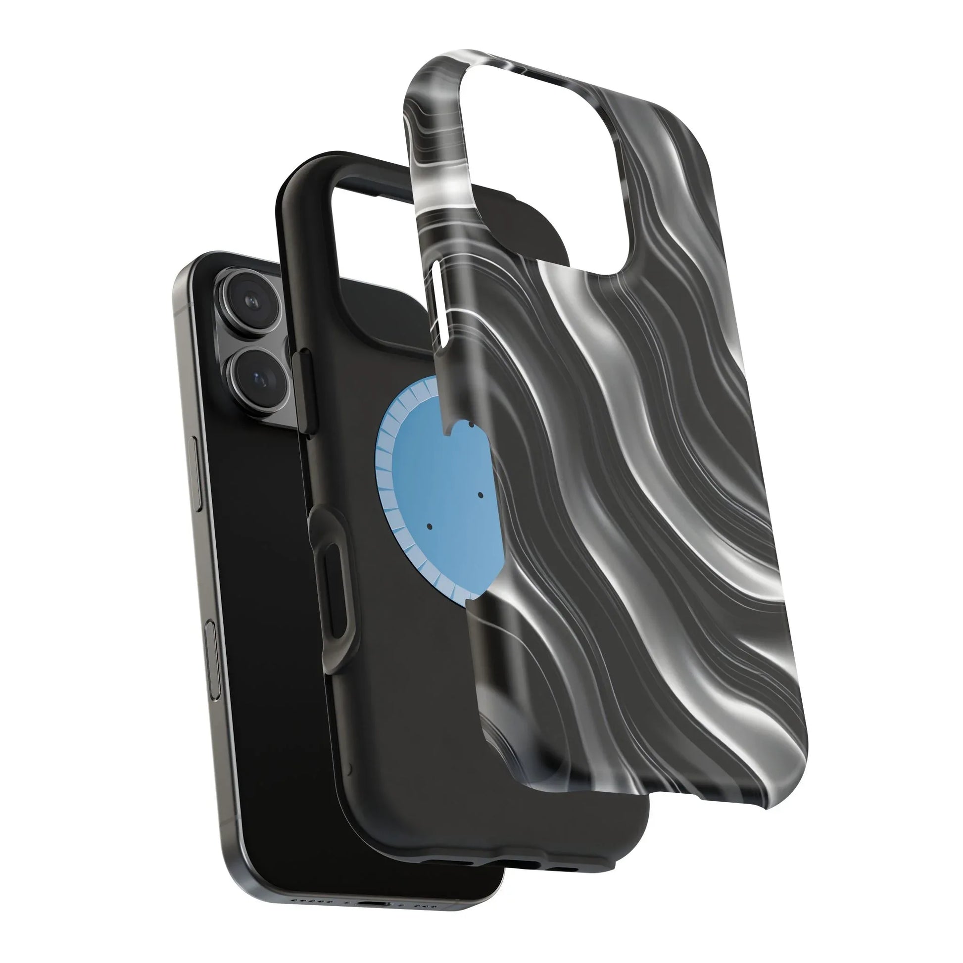 Wavy Illusion Marble Phone Case for iPhone 13-17 - KARARMDESIGN
