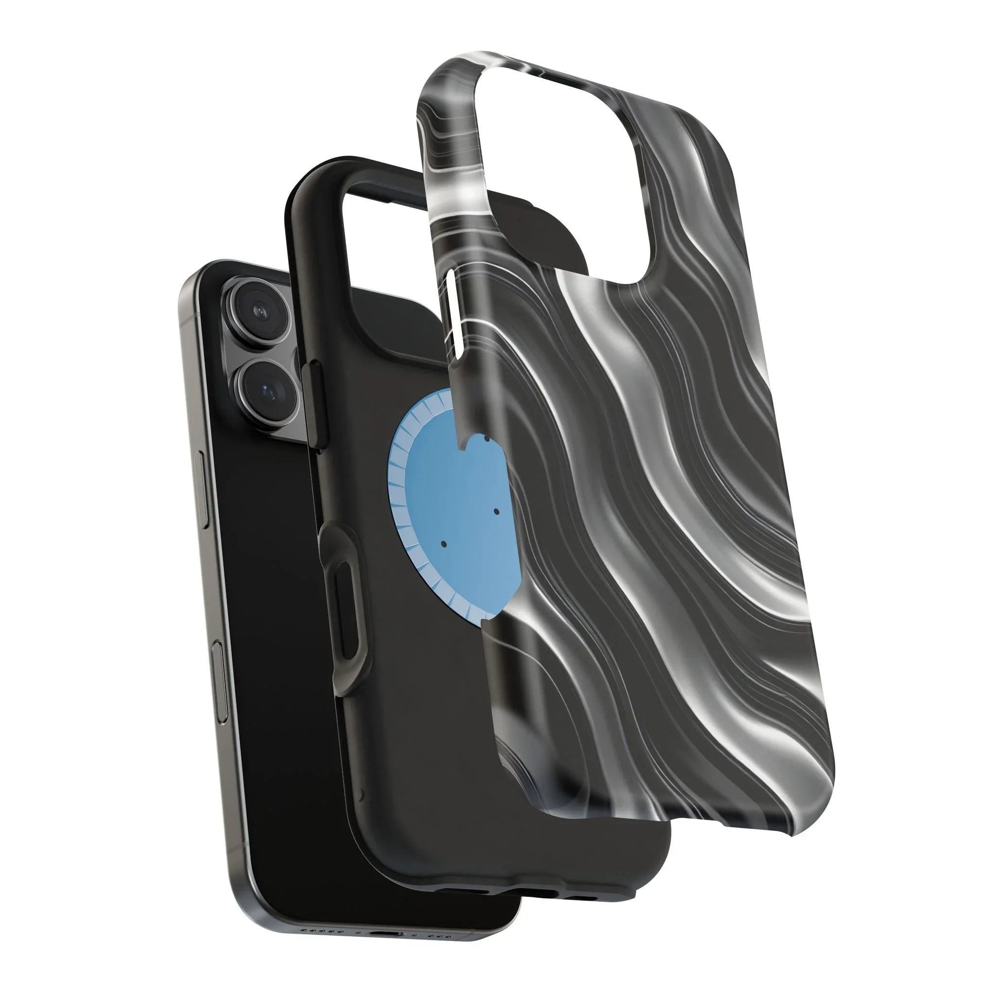 Wavy Illusion Marble Phone Case for iPhone 13-17 - KARARMDESIGN