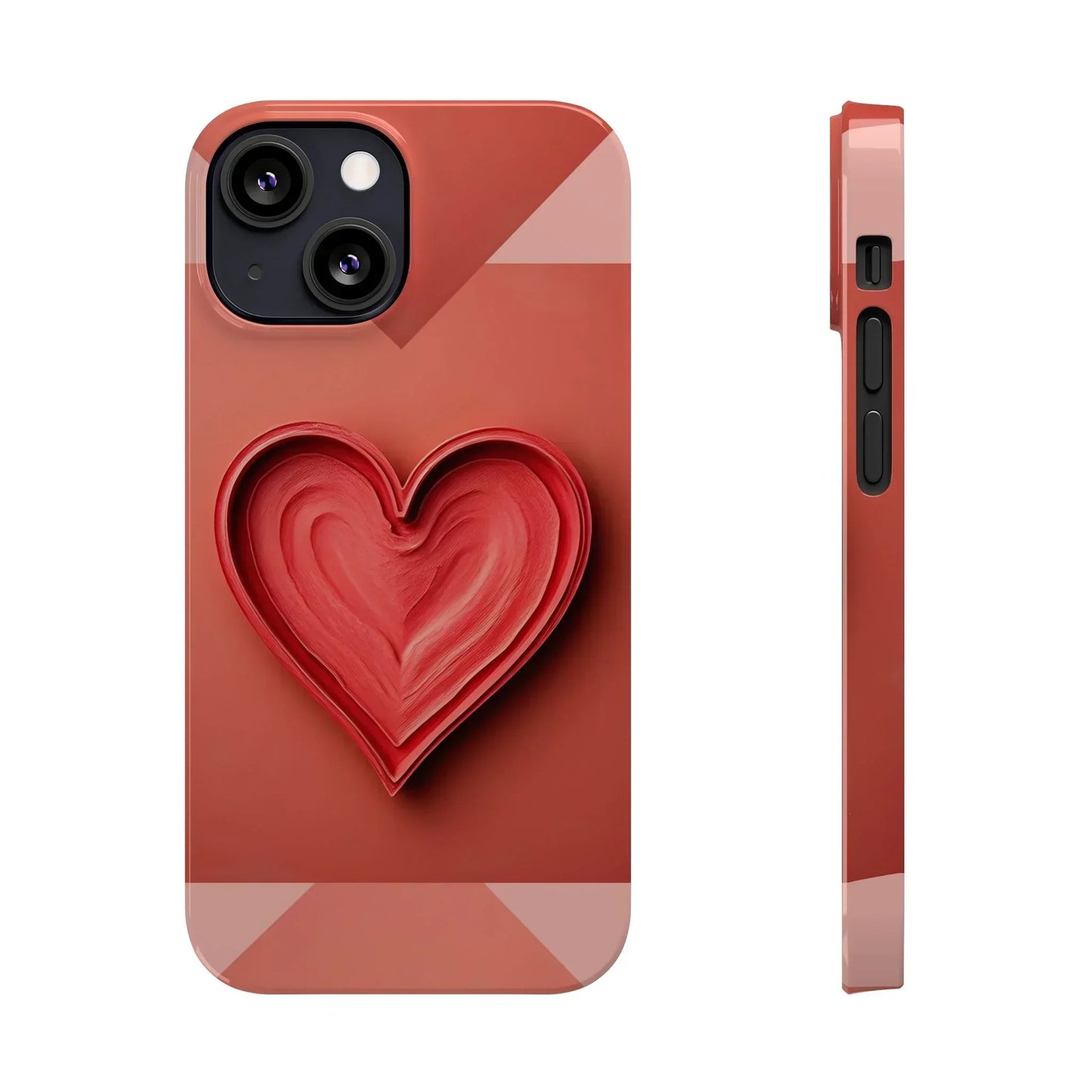 Heart Design Phone Case for iPhone X to 16 Series - KarArmDesign