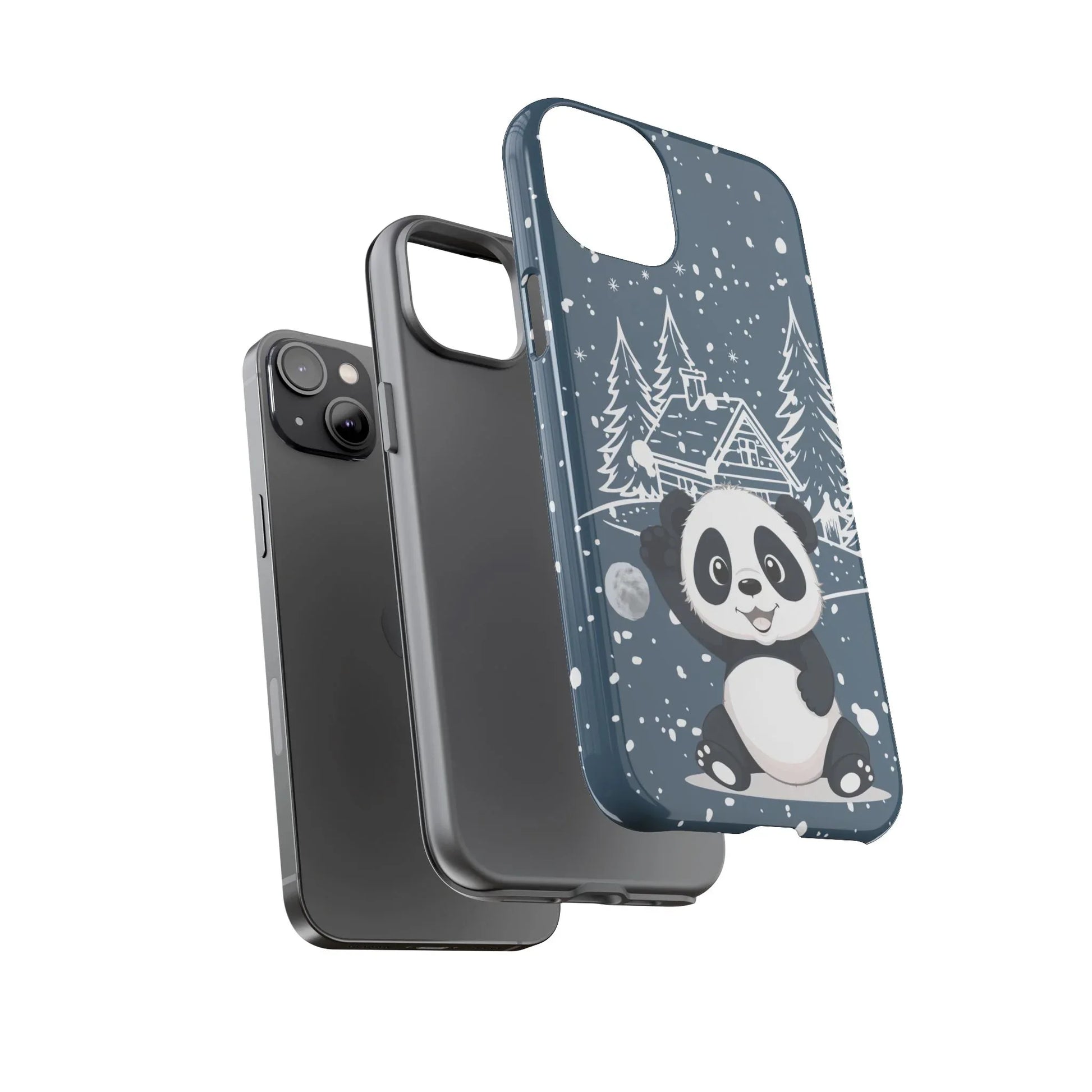Cute Panda in a Winter Wonderland Phone Case for iPhone 8-17 - KARARMDESIGN