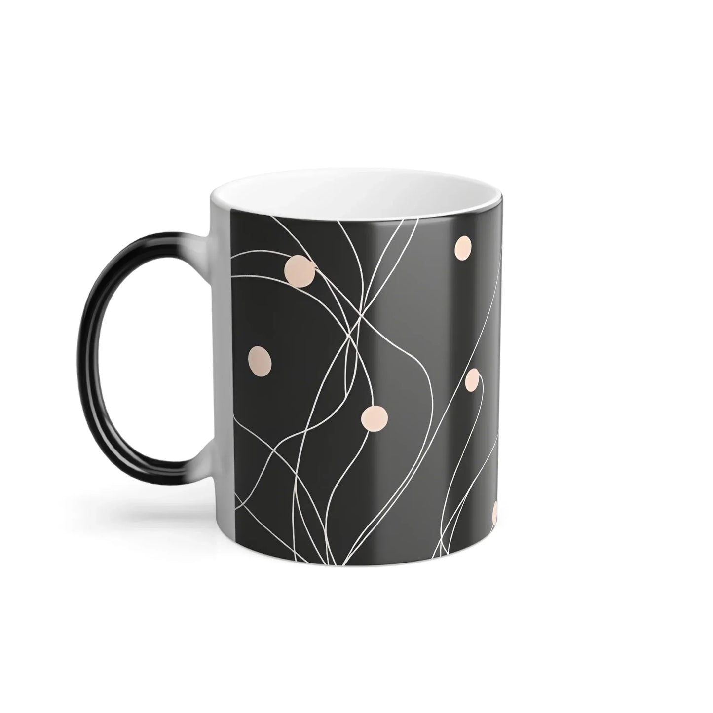 Wavy Black & Gold Color Morphing Mug – 11oz - KarArmDesign