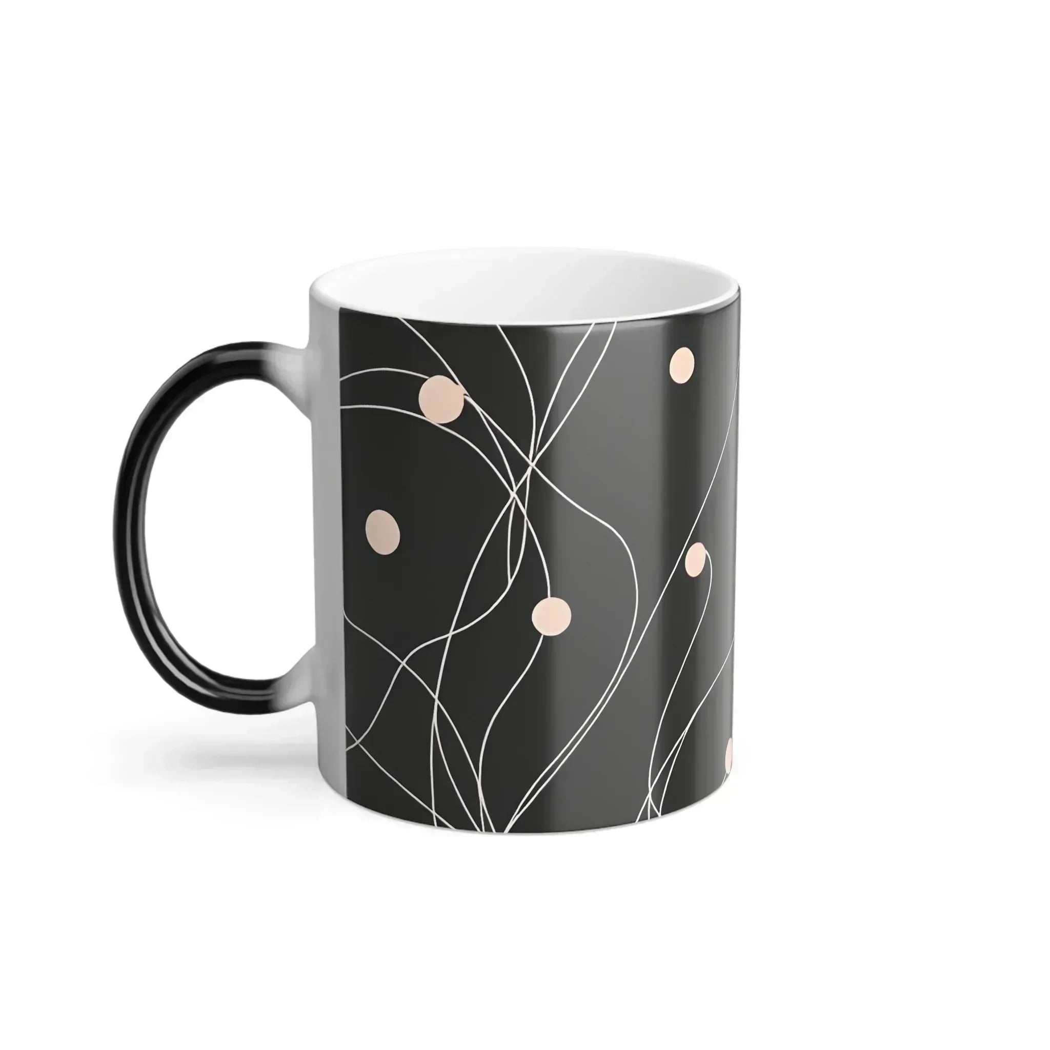 Wavy Black & Gold Color Morphing Mug – 11oz - KARARMDESIGN