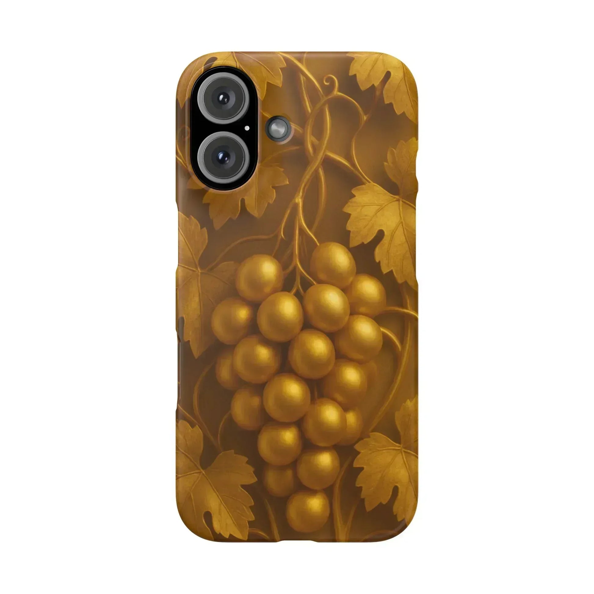 Golden Grapes Phone Case for iPhone 8–16 - KARARMDESIGN