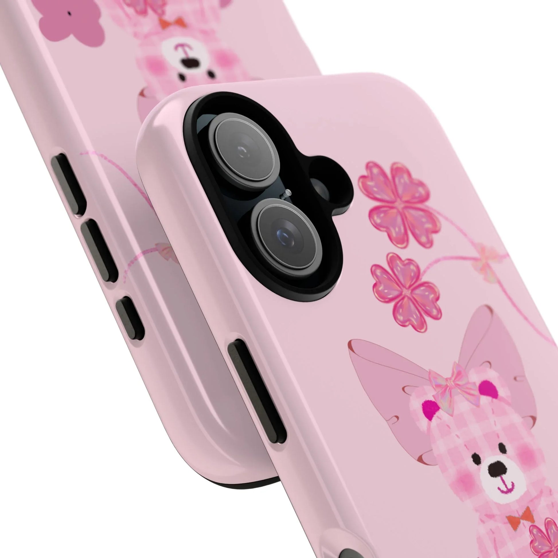Pink Teddy Bear Phone Cases for iPhone, Pixel and Galaxy - KARARMDESIGN