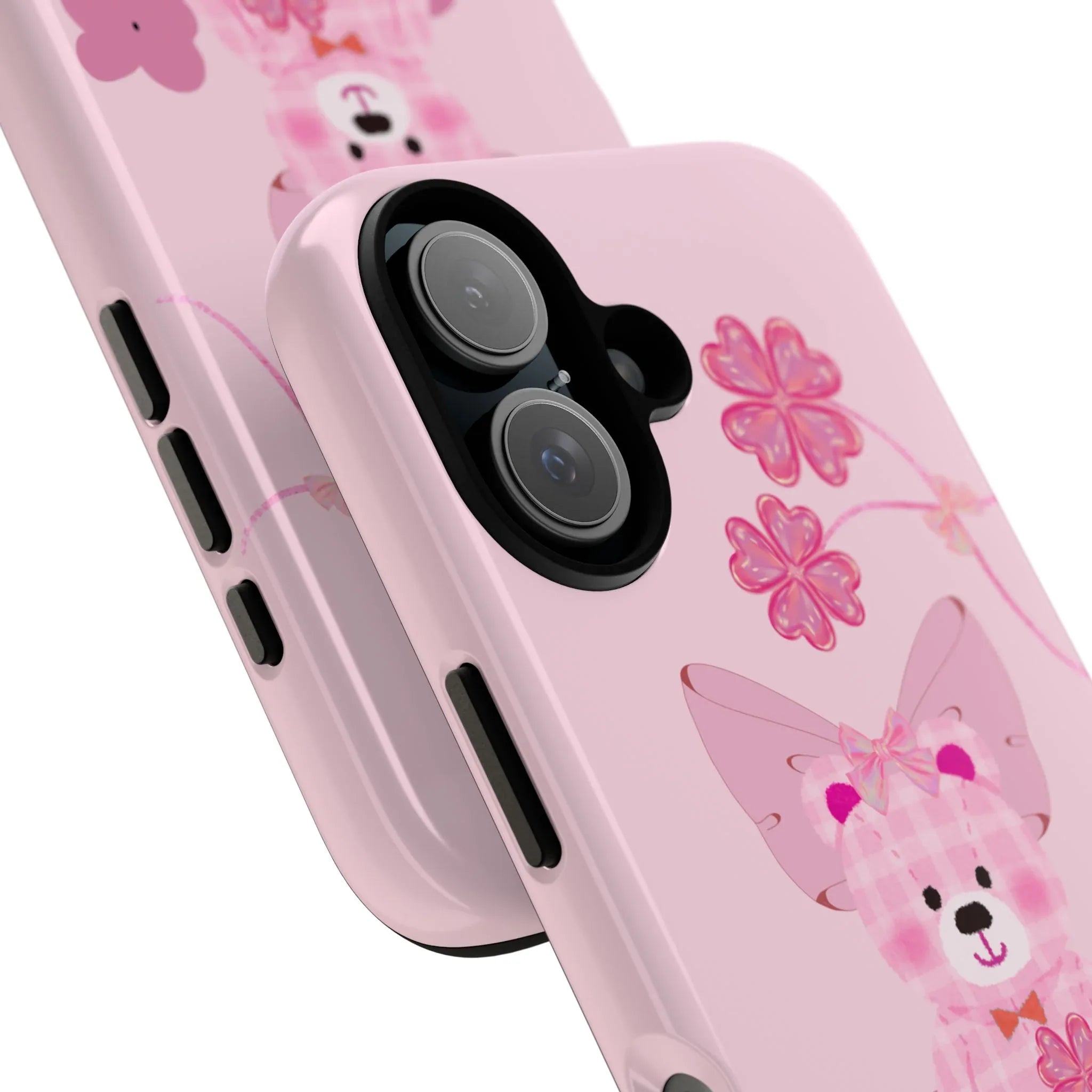 Pink Teddy Bear Phone Cases for iPhone, Pixel and Galaxy - KARARMDESIGN