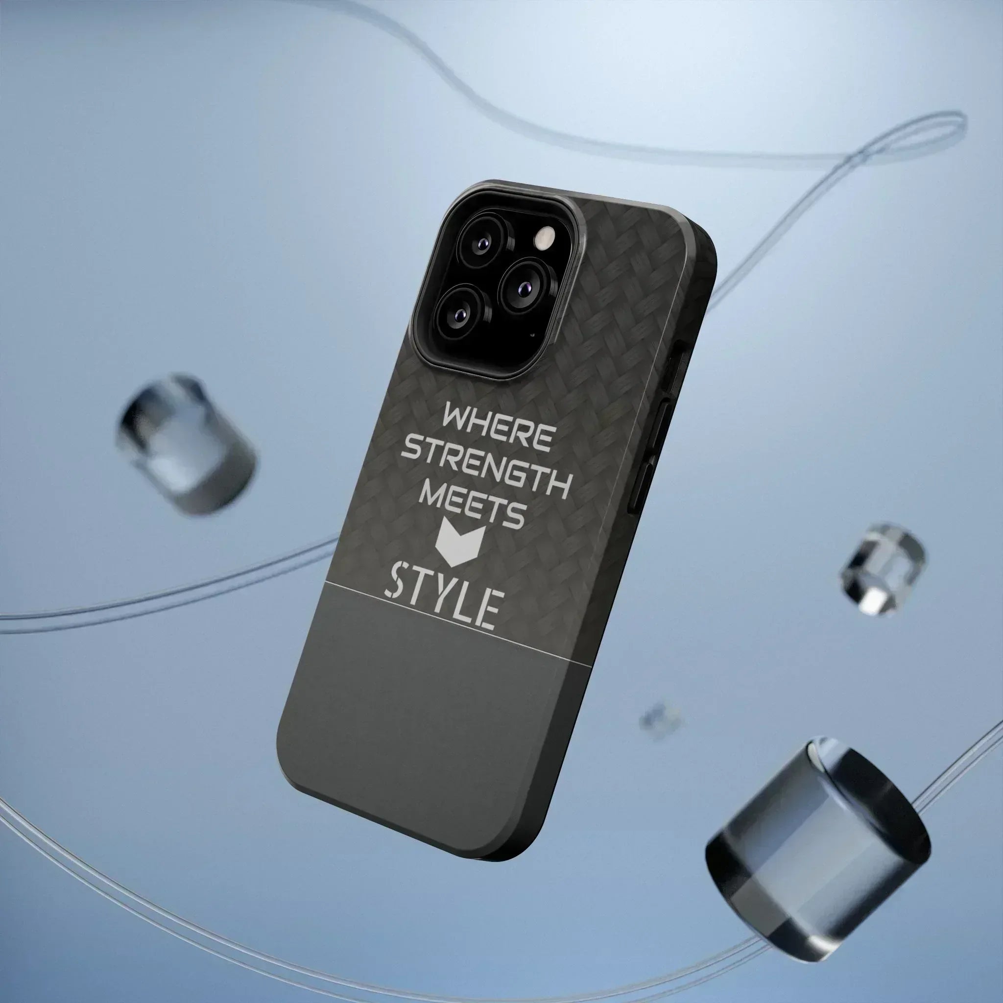 Gray Carbon Phone Case for iPhone 12-16 and Galaxy S21-S22 - KARARMDESIGN