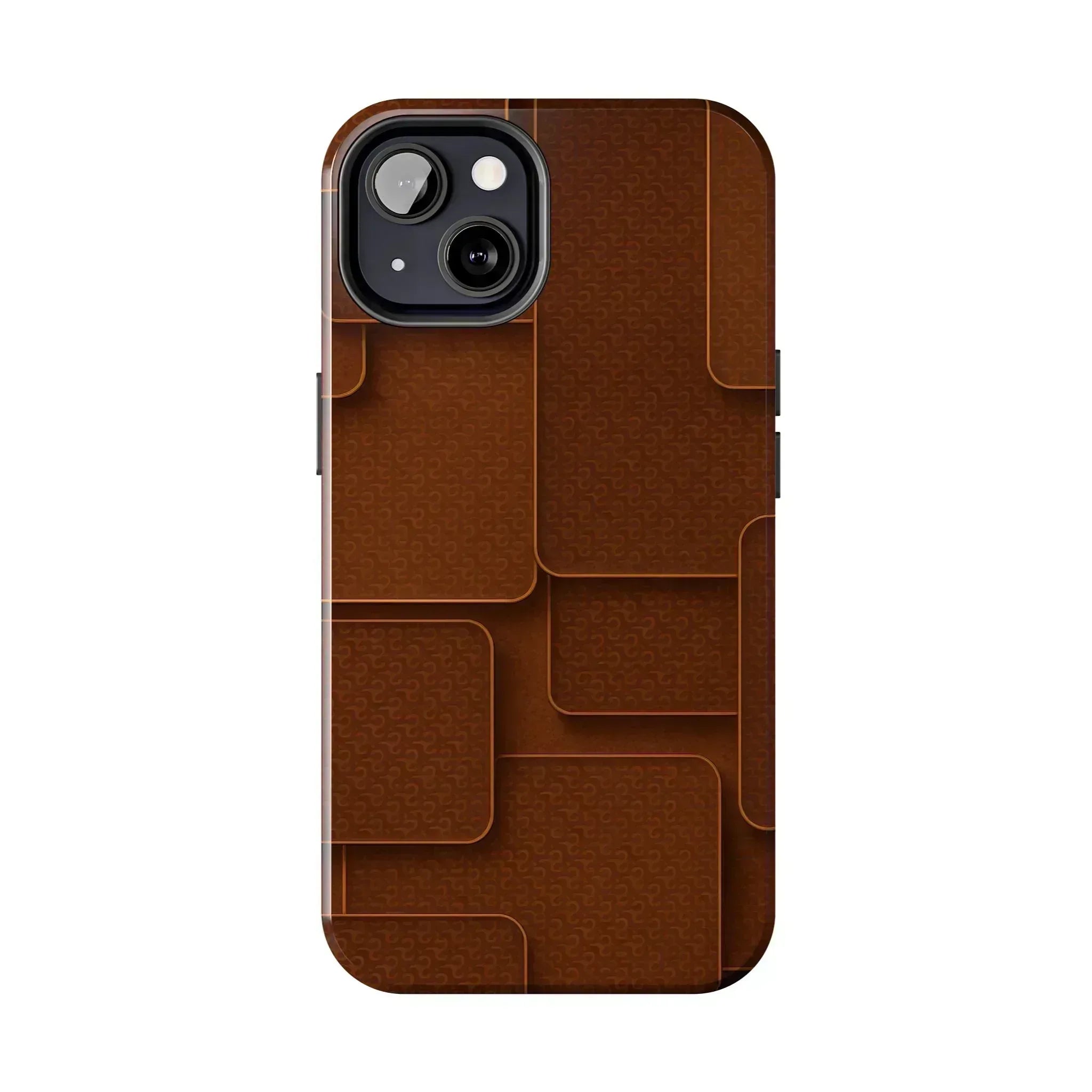 Textured Brown Phone Case for iPhone 7-16 and Samsung Galaxy S21-S24 - KARARMDESIGN
