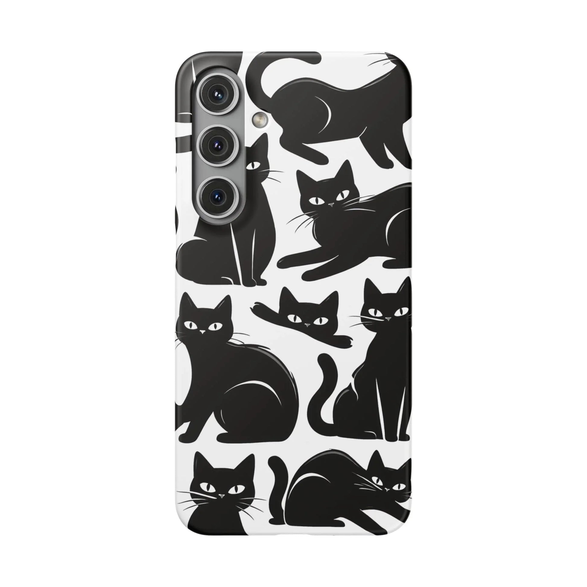 Black Cats Phone Case for iPhone 11-17 and Galaxy S20-S25 - KARARMDESIGN