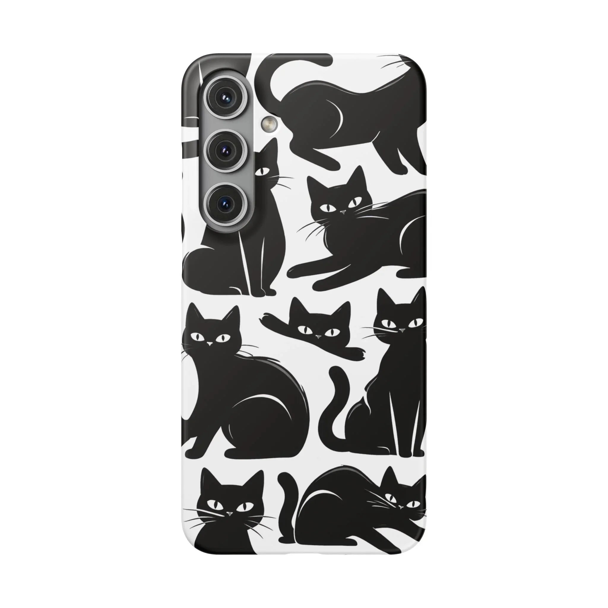 Black Cats Phone Case for iPhone 11-17 and Galaxy S20-S25 - KARARMDESIGN
