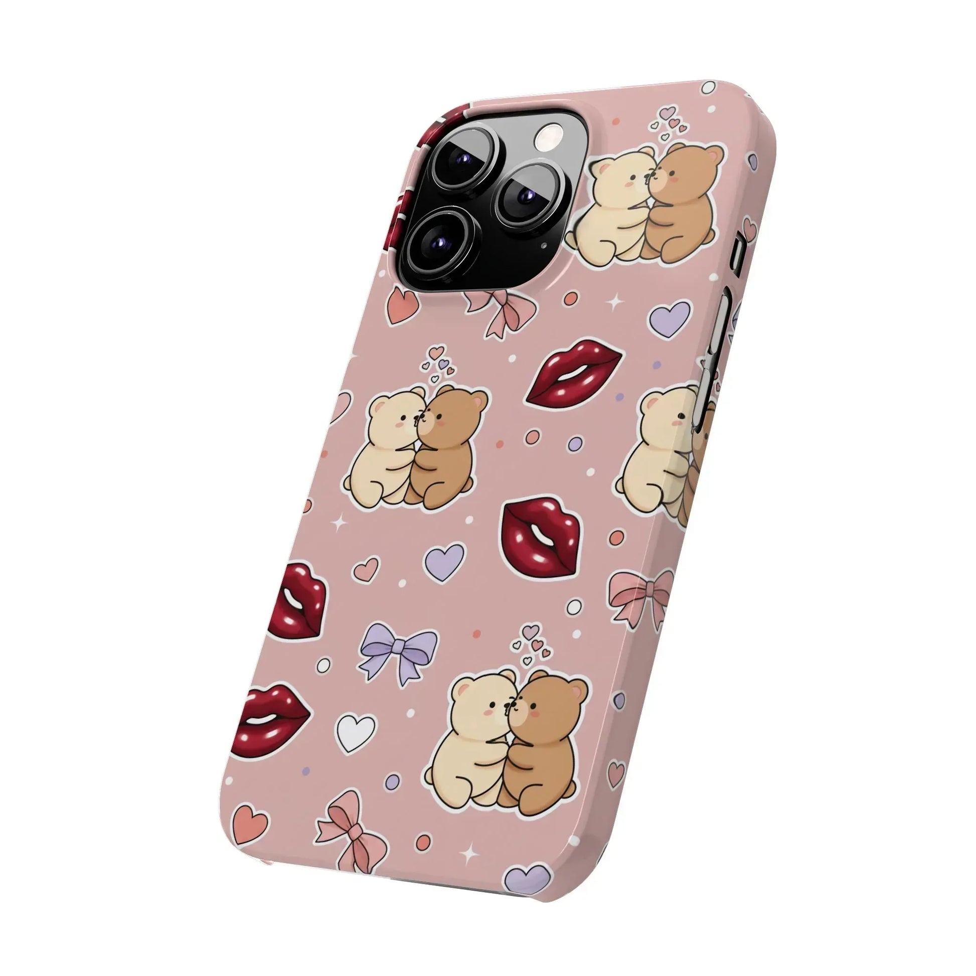 Bear Hug Bliss Phone Case for iPhone 11-17 - KARARMDESIGN