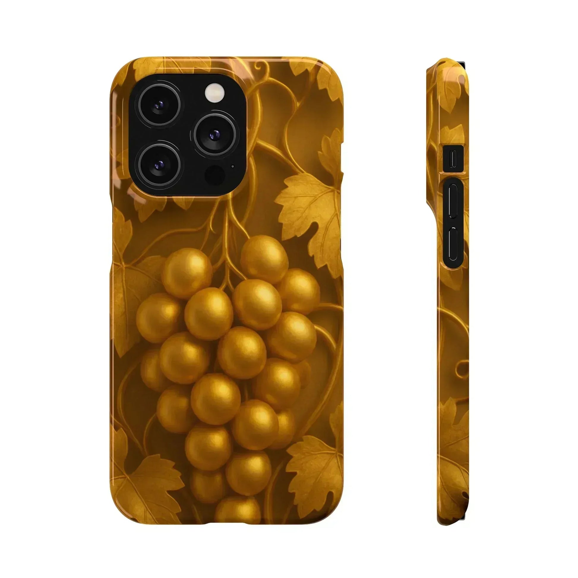 Golden Grapes Phone Case for iPhone 8–16 - KARARMDESIGN