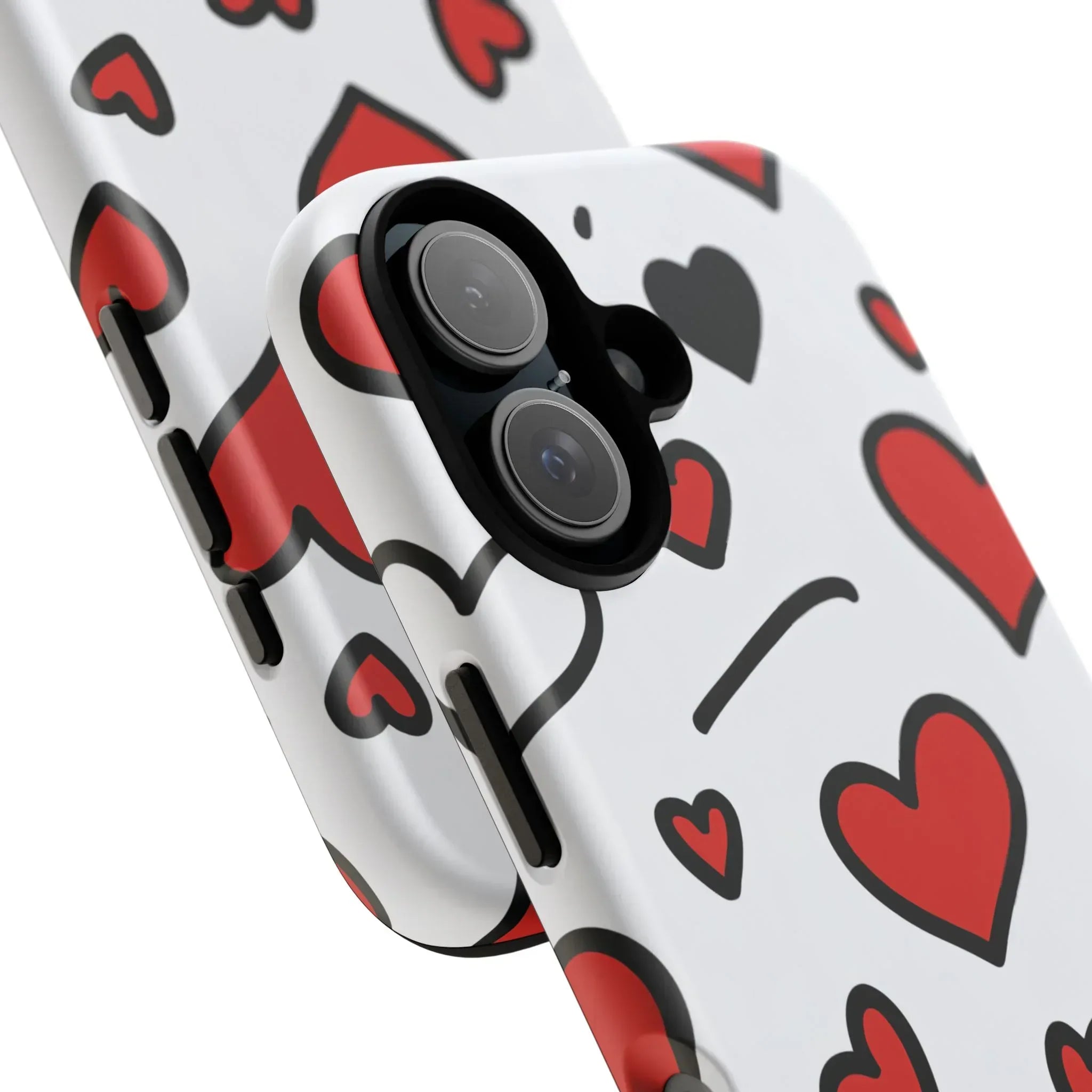 Scattered Hearts Phone Case for iPhone 11-17 and Galaxy S10-S25 - KARARMDESIGN