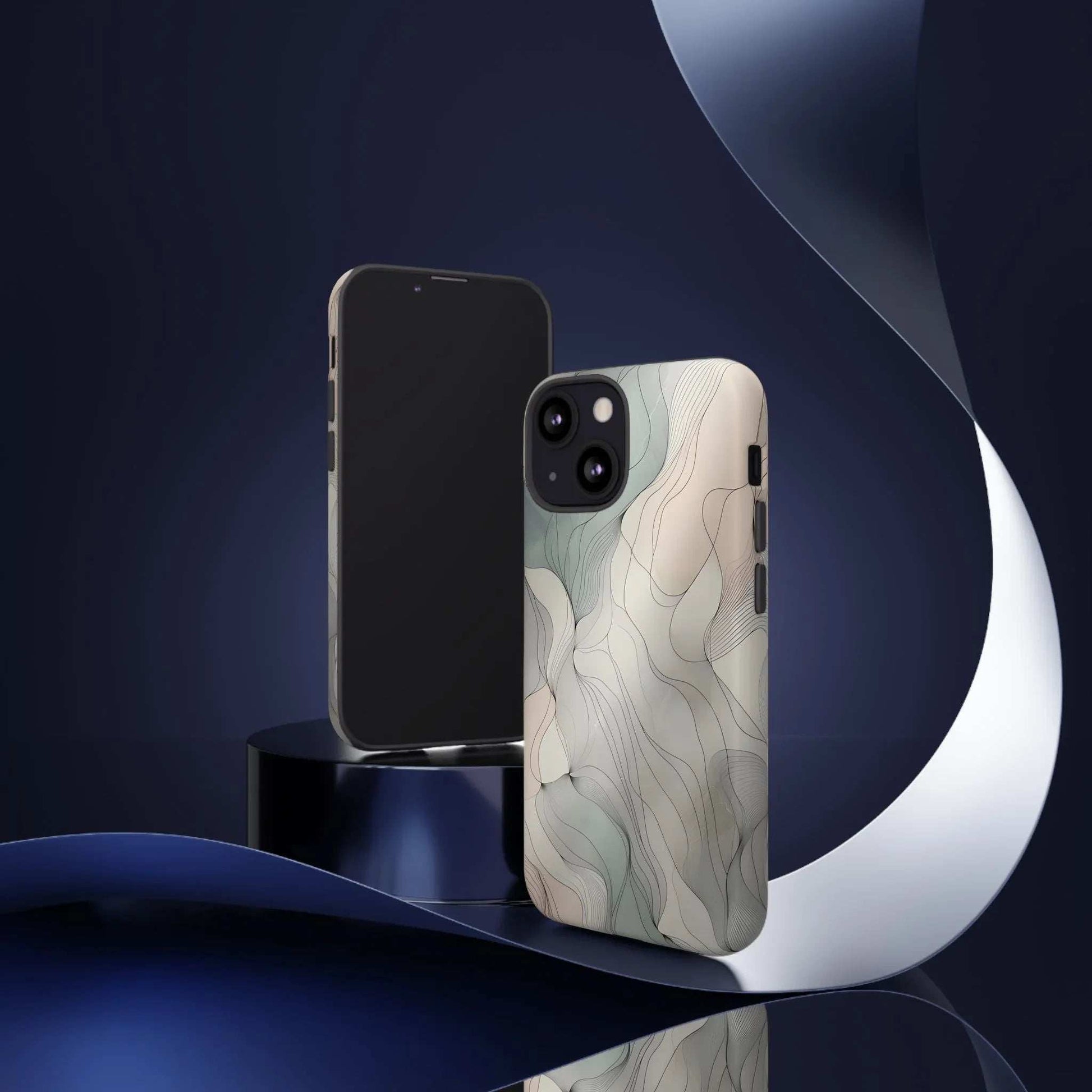 Pastel Wave Phone Case – Minimalist Design for iPhone & Pixel - KARARMDESIGN