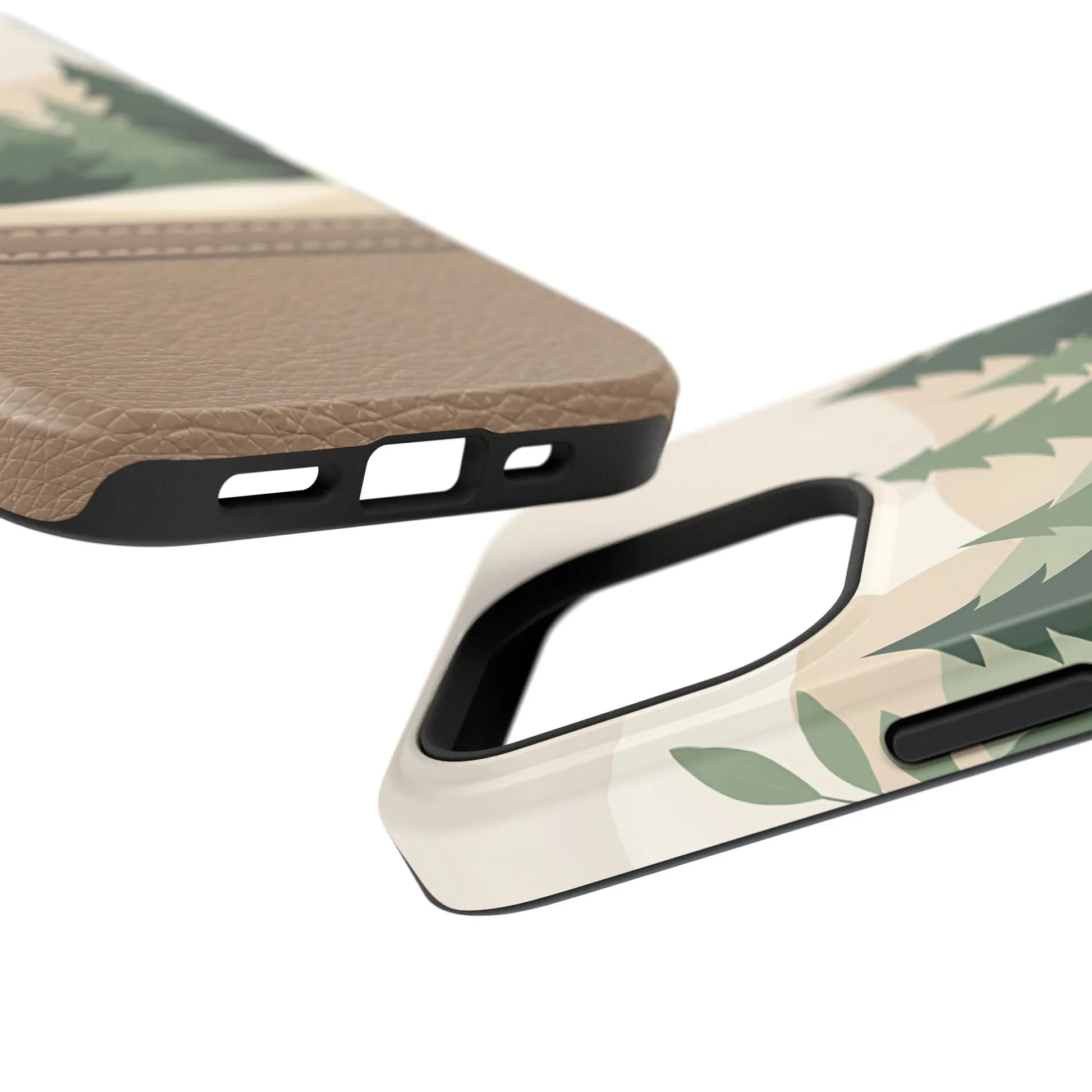 Forest Leather Phone Case for iPhone 11-17 and Galaxy S21-S25 - KARARMDESIGN