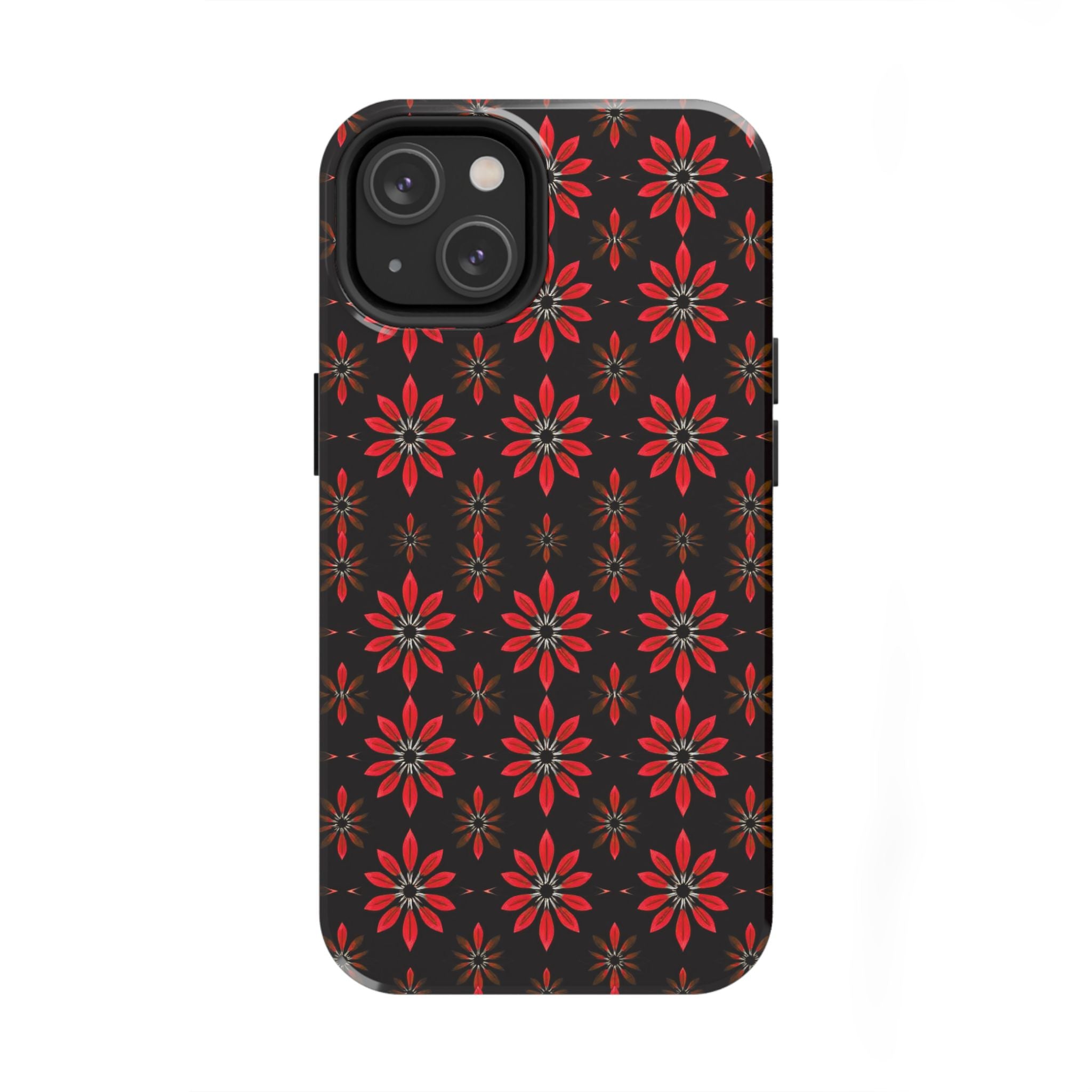 Symmetric Floral Phone Case for iPhone 11-17 and Galaxy S21-S25