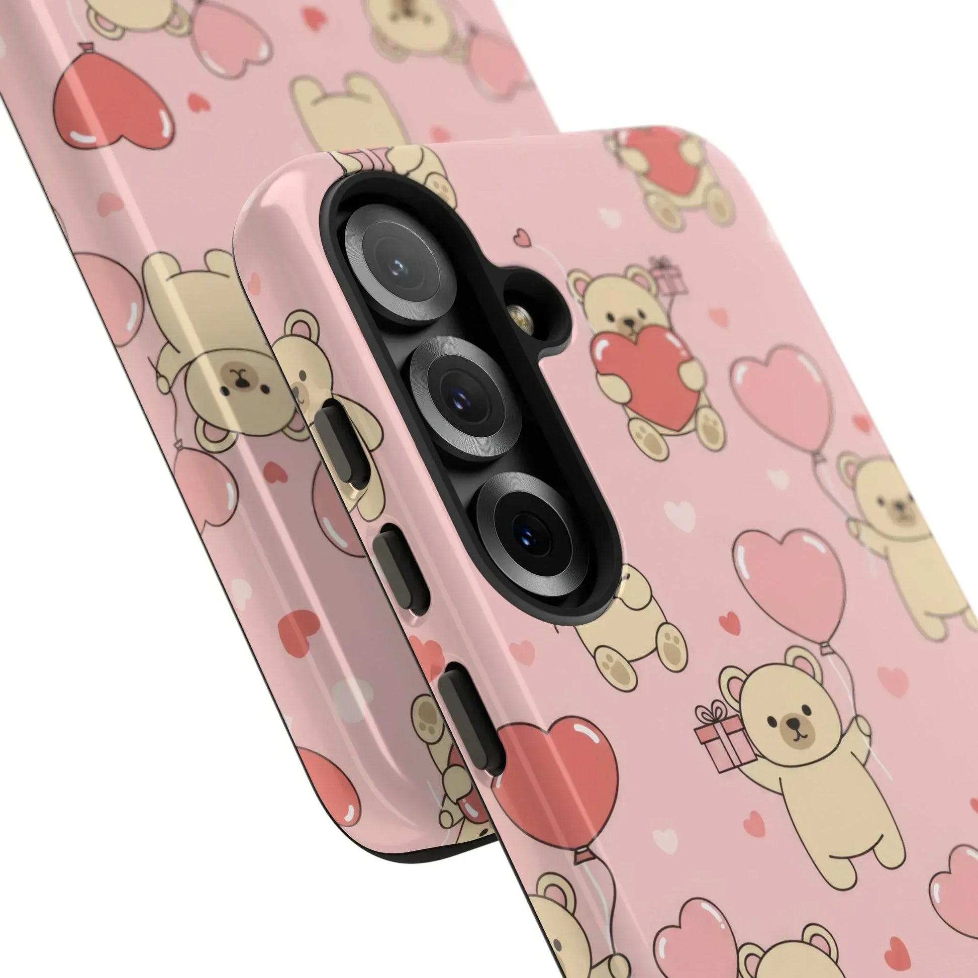 Teddy's Valentine Parade Phone Case for iPhone 11-17 and Galaxy S21-S25 - KARARMDESIGN