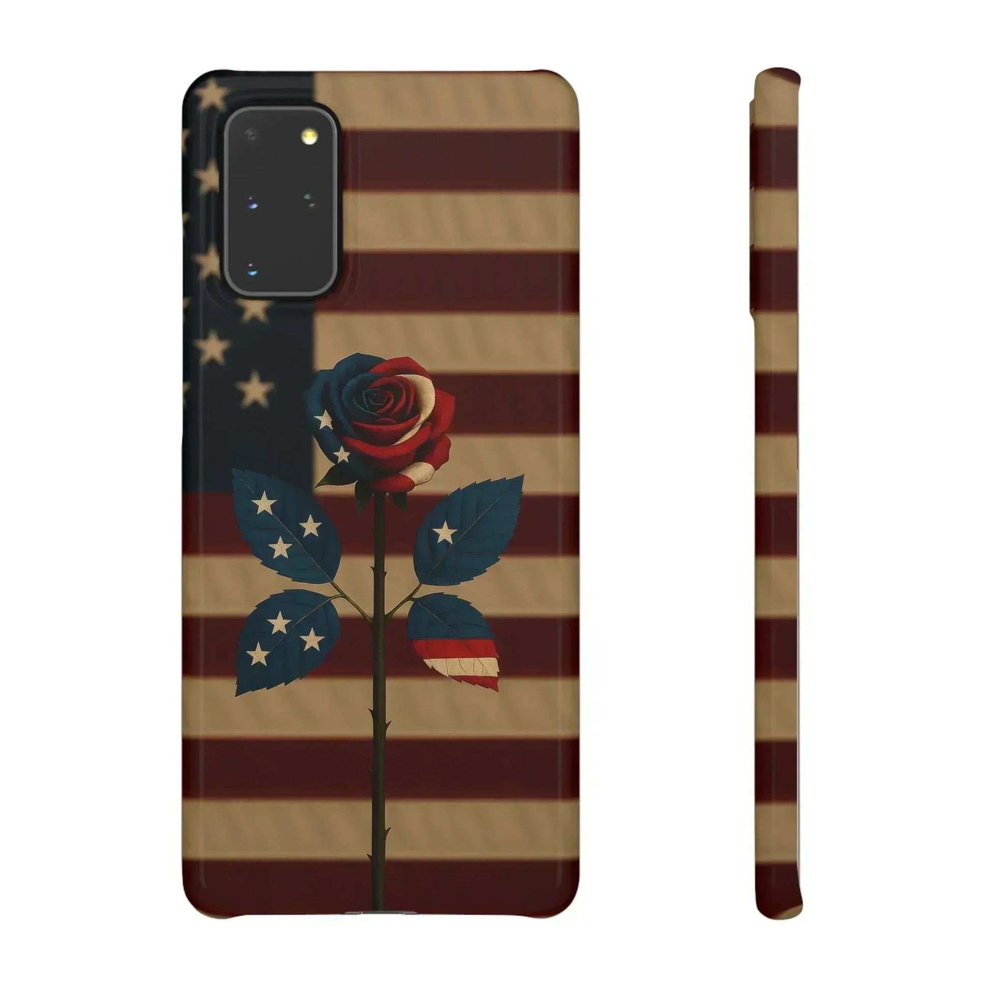 American Rose Flag Phone Case for iPhone 8-16 and Galaxy S10-S24 - KARARMDESIGN