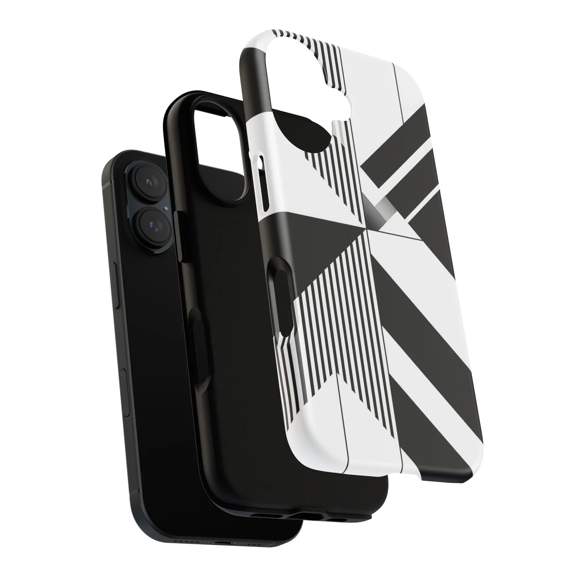 Monochrome Tough Phone Case for iPhone 11-16 and Galaxy S20–S25 - KARARMDESIGN