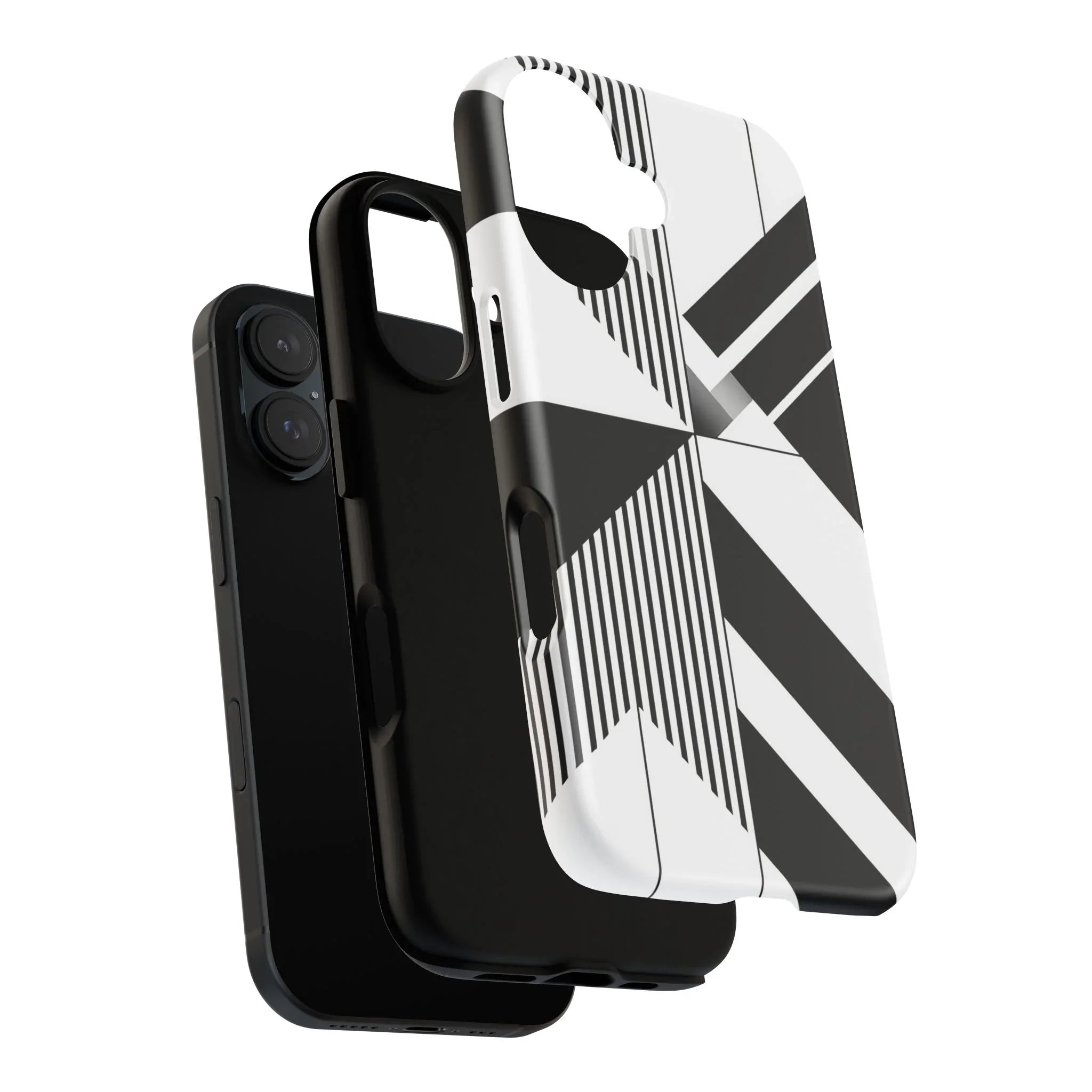 Monochrome Tough Phone Case for iPhone 11-16 and Galaxy S20–S25 - KARARMDESIGN