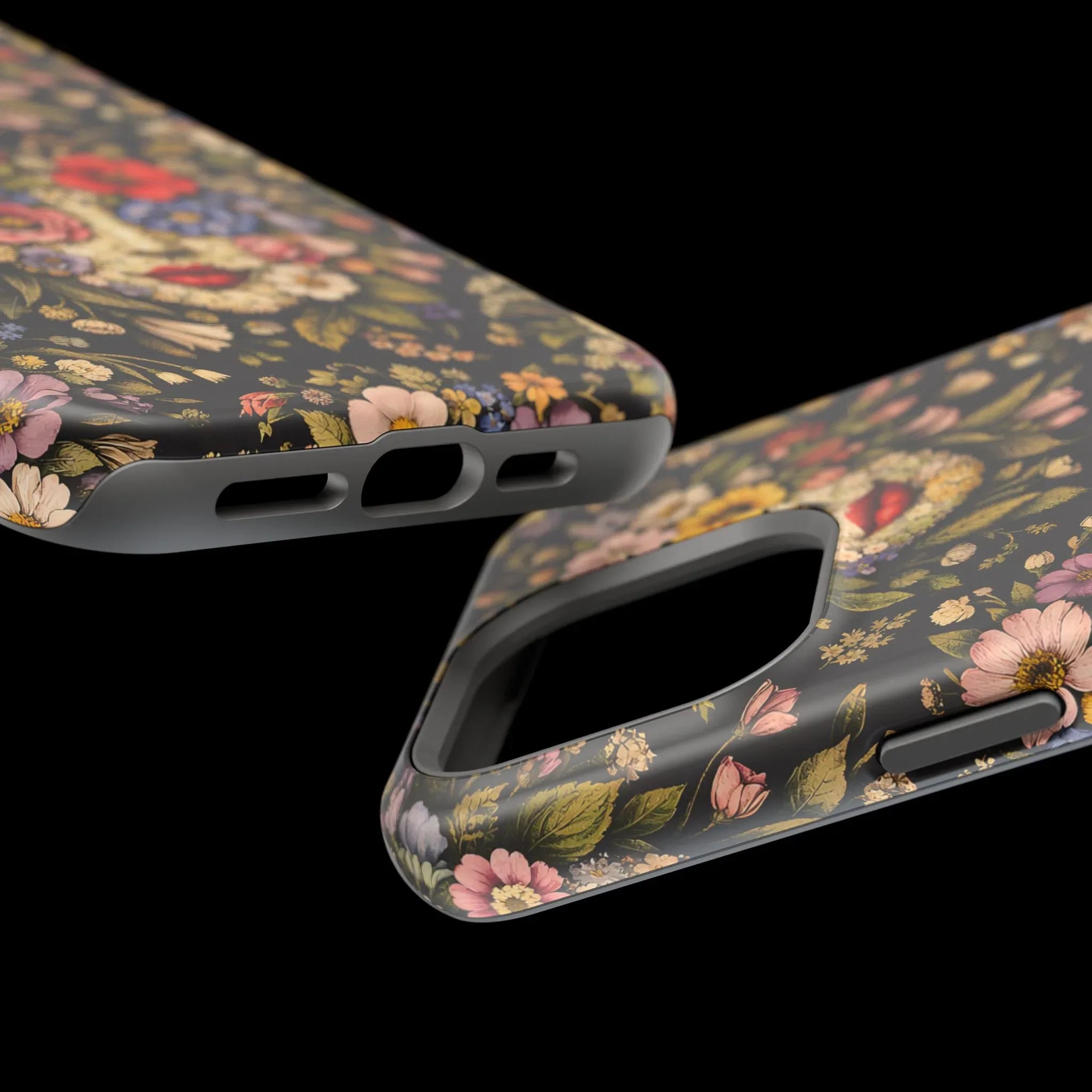 Vintage Flower Face Phone Case for iPhone 13-17 - KARARMDESIGN
