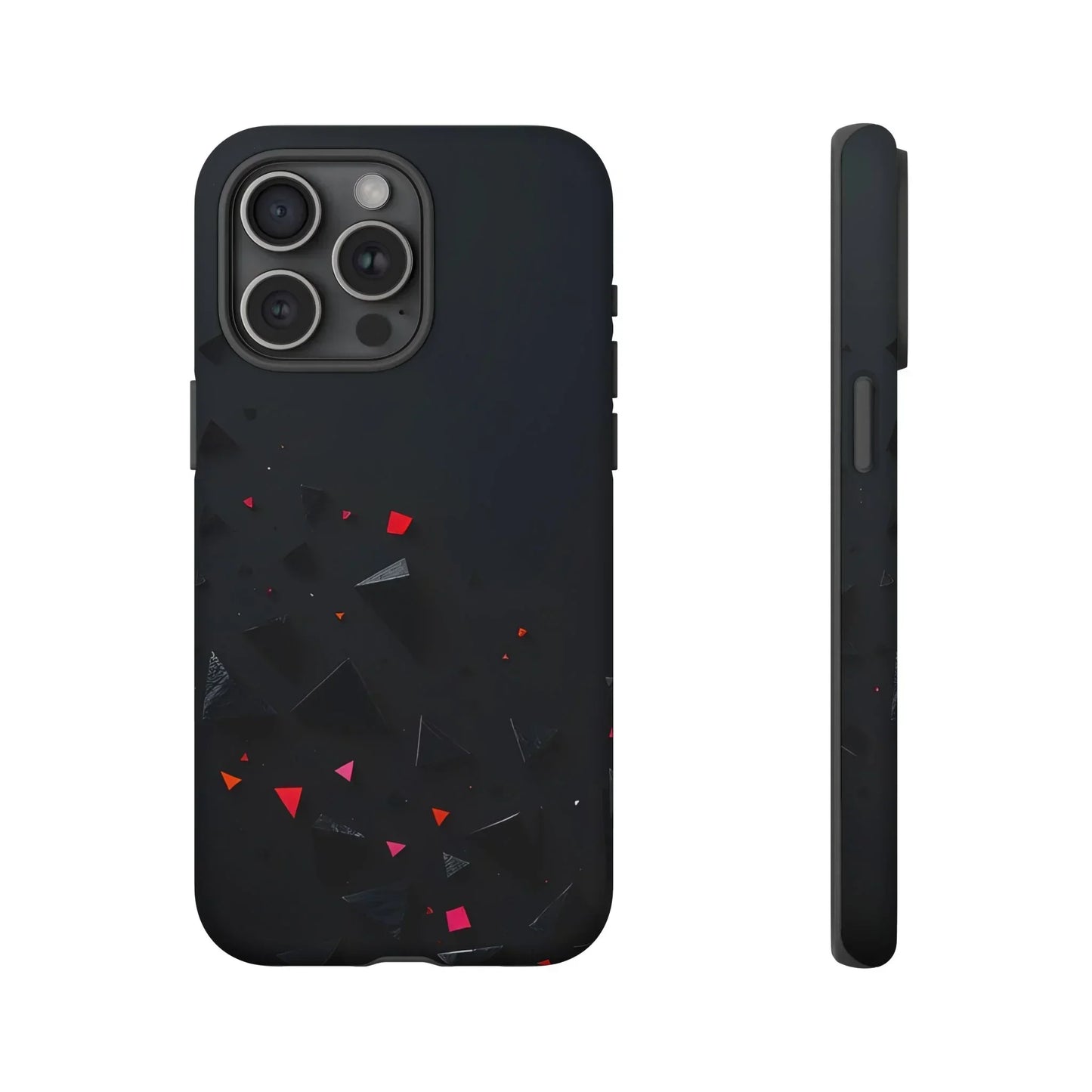Black and Red Neon Phone Case for iPhone 8-16 and Pixel up to 9 Models - KarArmDesign