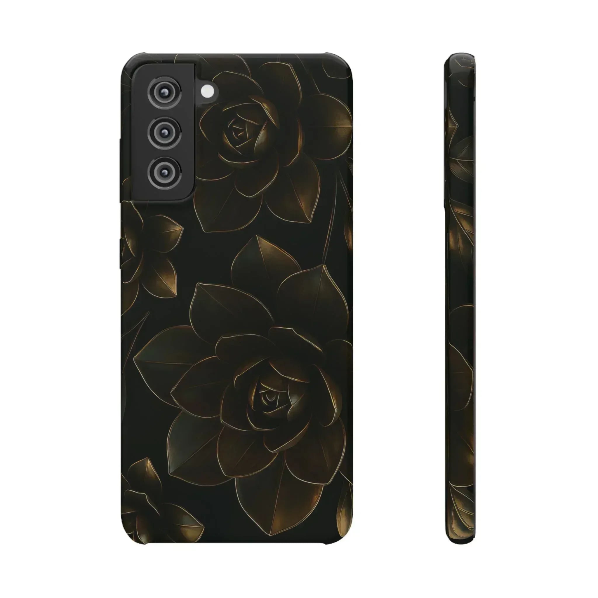 Metal Flower Phone Case for iPhone 8-16 and Galaxy S20-S24 - KARARMDESIGN