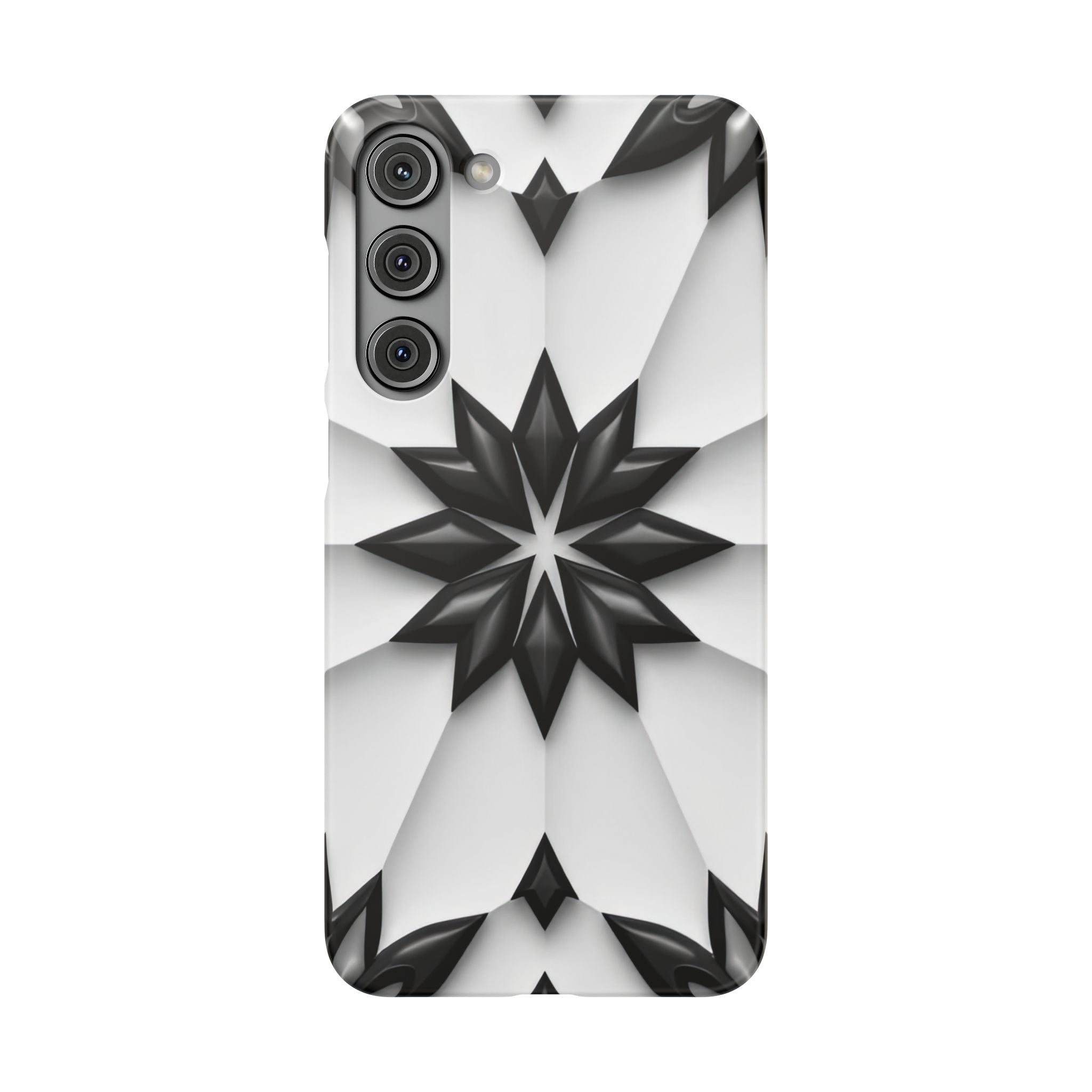 Black & White Geometric Snap Case for iPhone & Samsung Galaxy