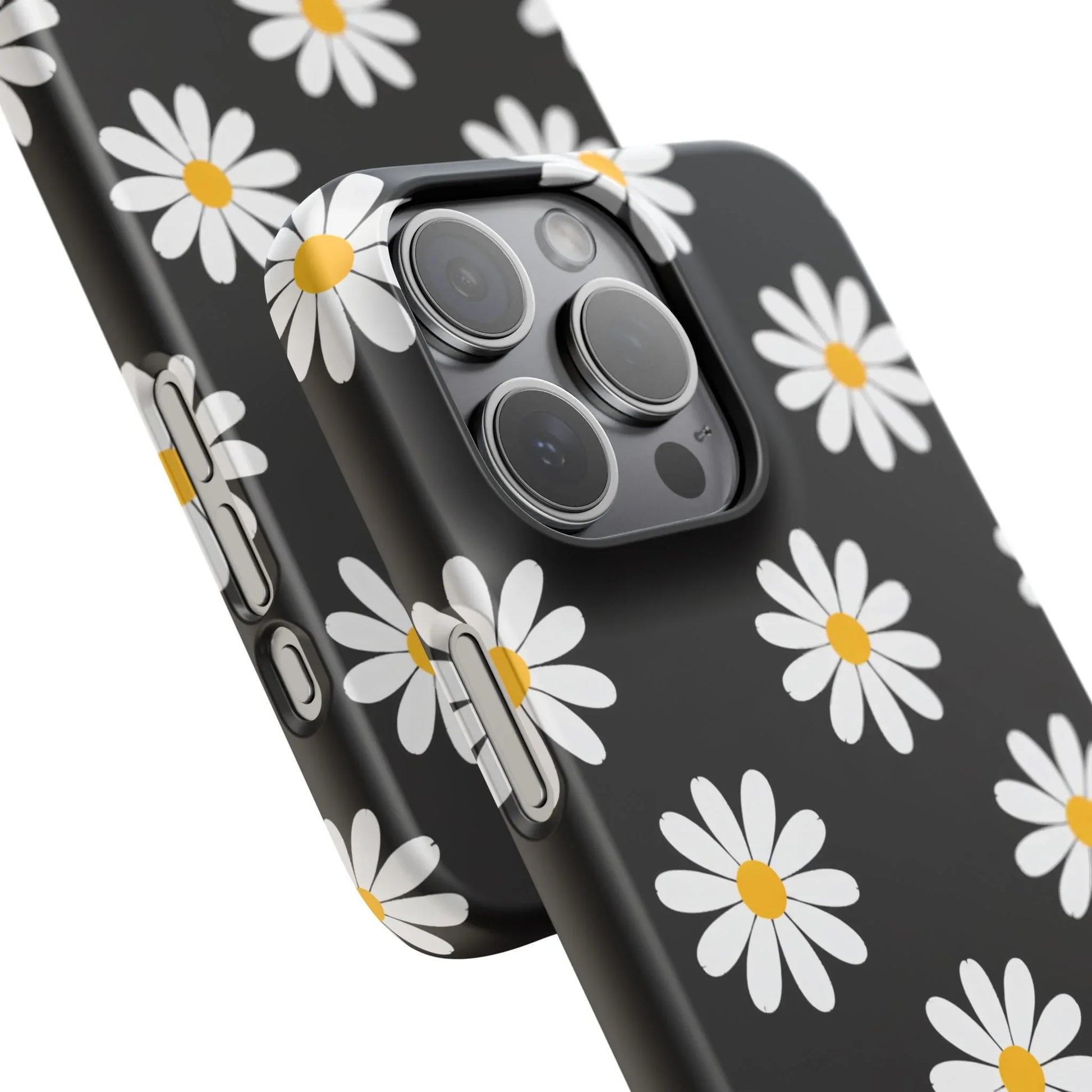 Daisy Charm Phone Case for iPhone 11-17 and Galaxy S20-S25 - KARARMDESIGN