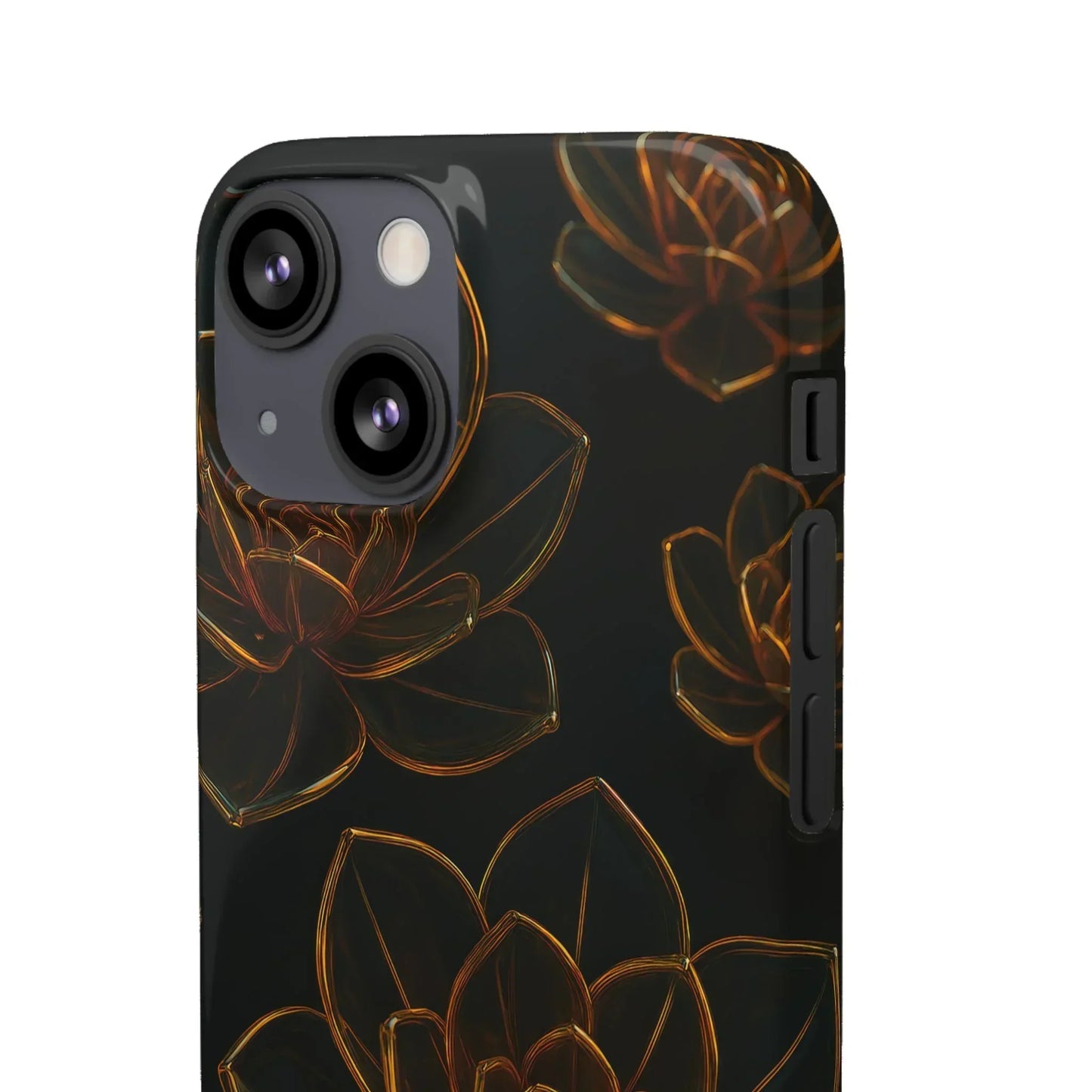 Glass Flower Phone Case for iPhone 7-16 and Galaxy S10-S24 Models