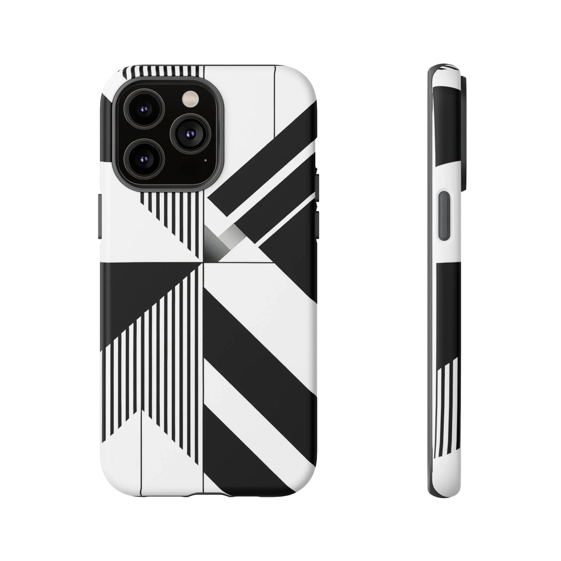 Monochrome Tough Phone Case for iPhone 11-16 and Galaxy S20–S25 - KARARMDESIGN