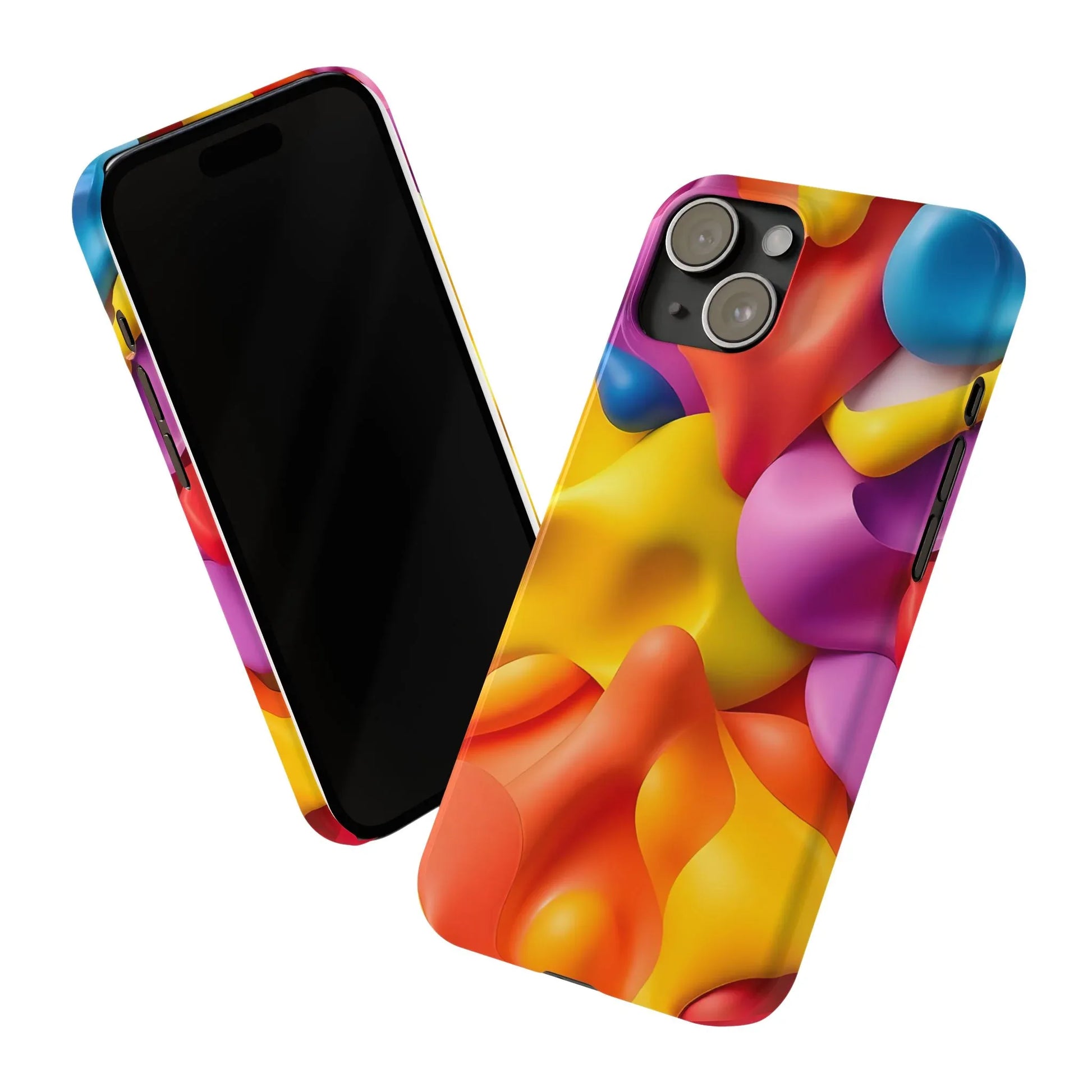 Vibrant Abstract Color Phone Case for iPhone 11-16 - KARARMDESIGN