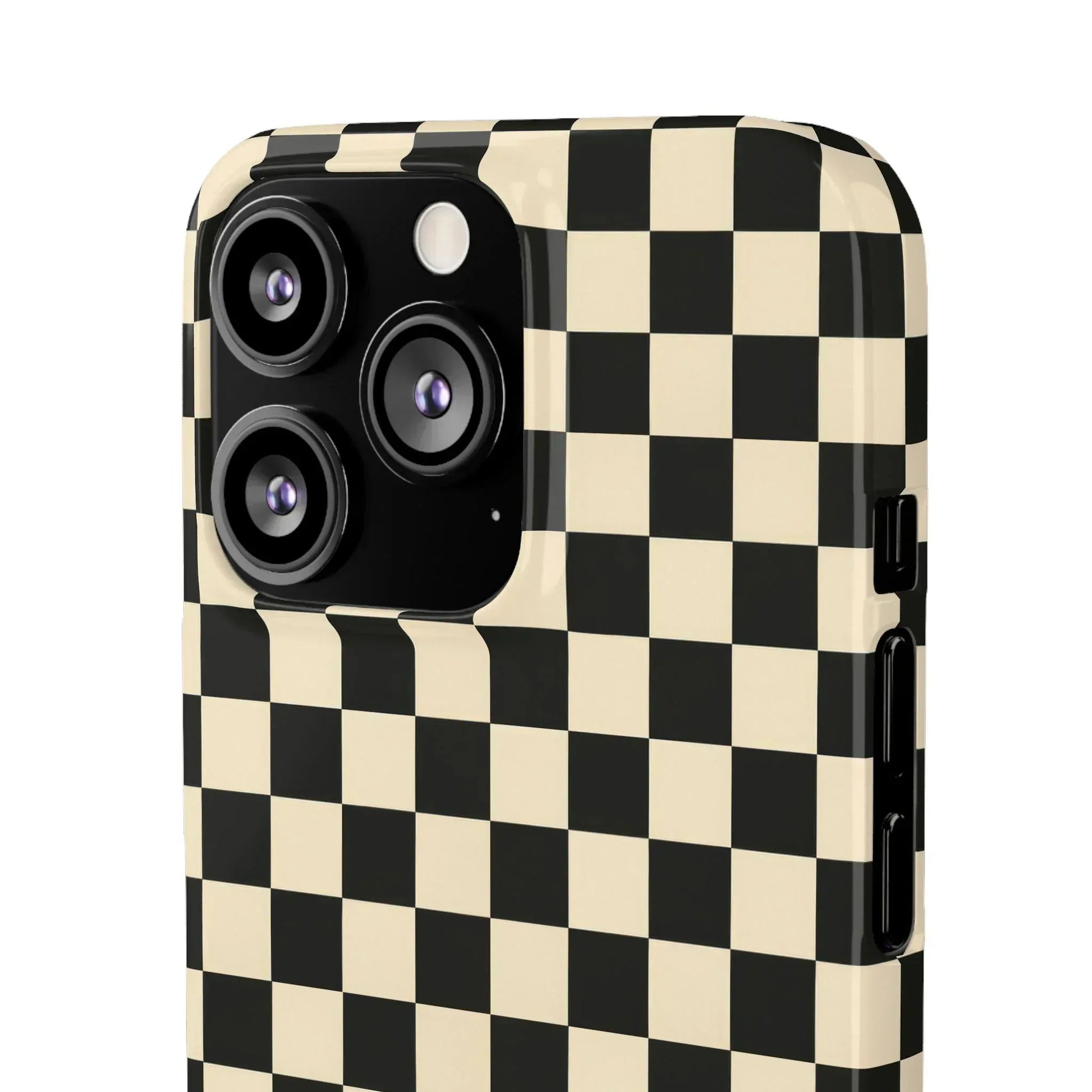 Stylish Matte Checker Phone Case for iPhone 11-17 and Galaxy S20-S25 - KARARMDESIGN