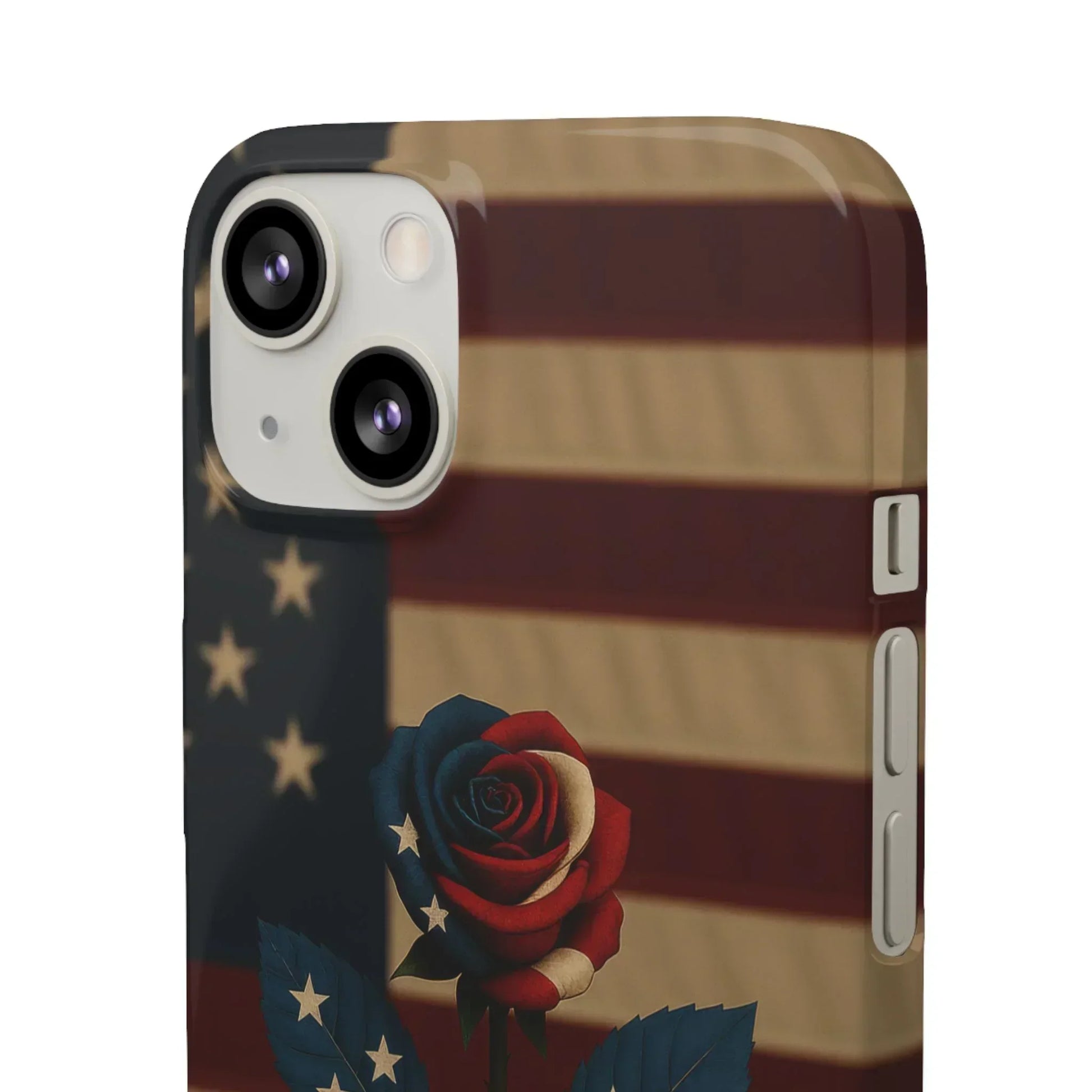 American Rose Flag Phone Case for iPhone 7-16 and Samsung Galaxy S10-S24 Models - KarArmDesign