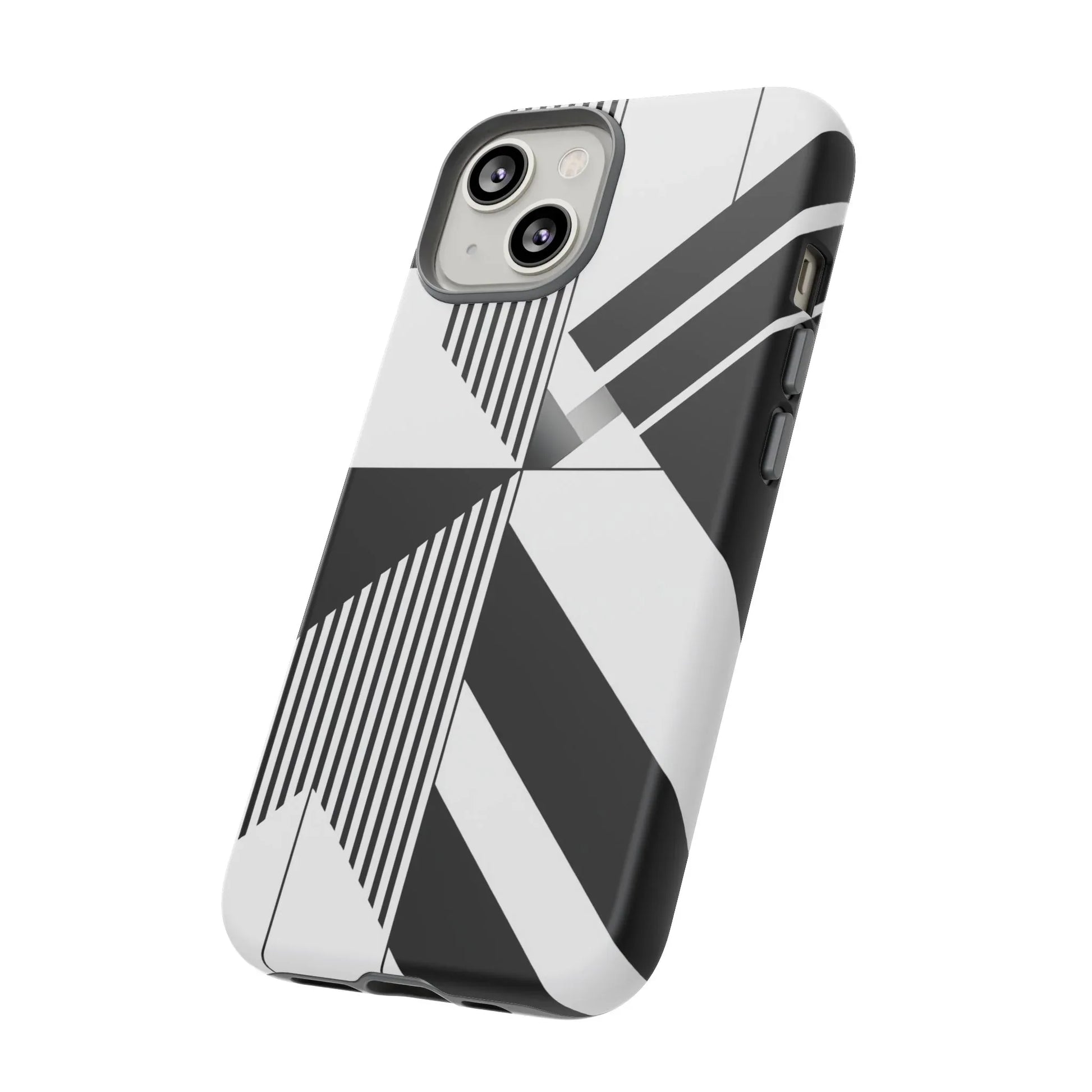 Monochrome Tough Phone Case for iPhone 11-16 and Galaxy S20–S25 - KARARMDESIGN