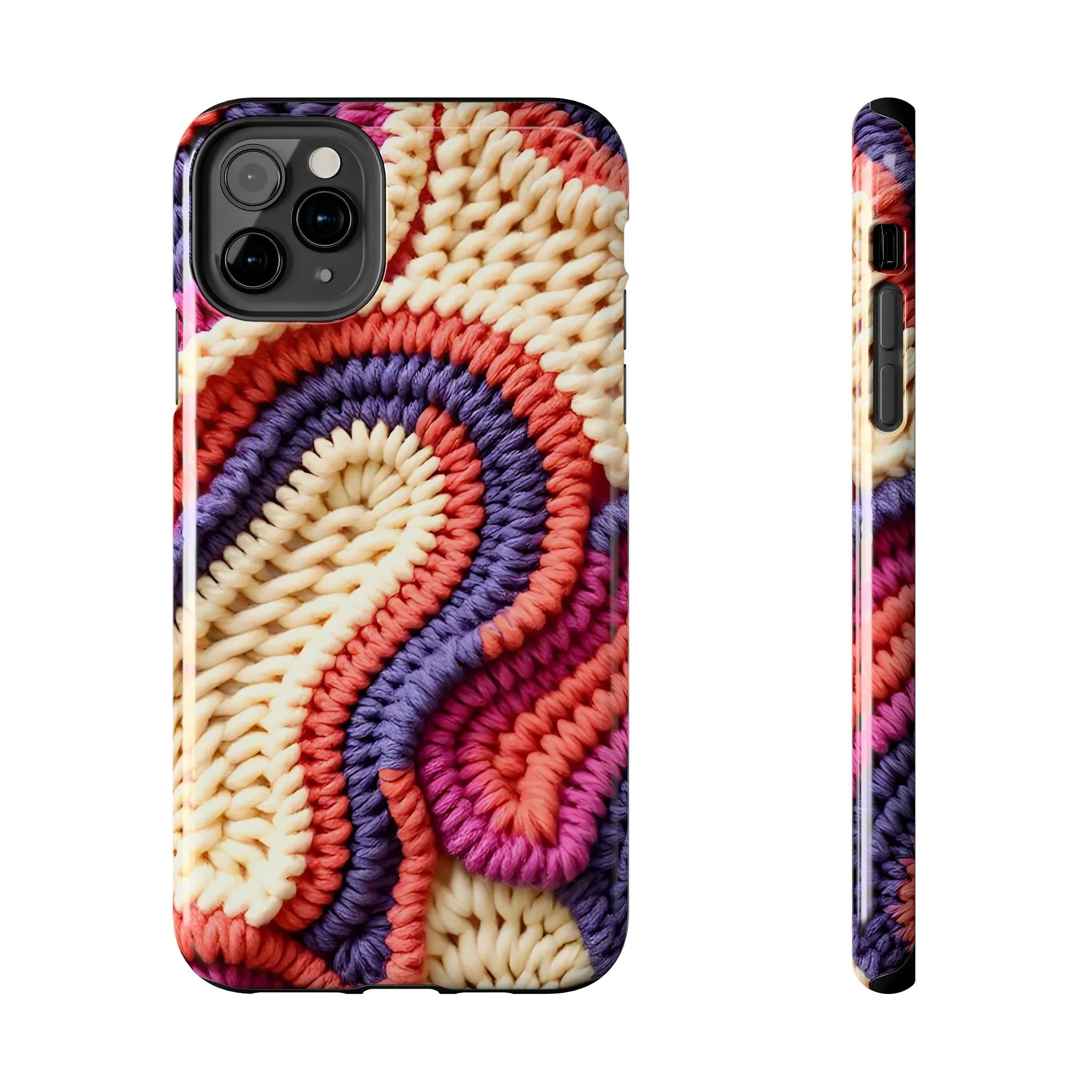 Handwoven Textile Art Phone Case for iPhone 11-17 and Galaxy S21-S25 - KARARMDESIGN