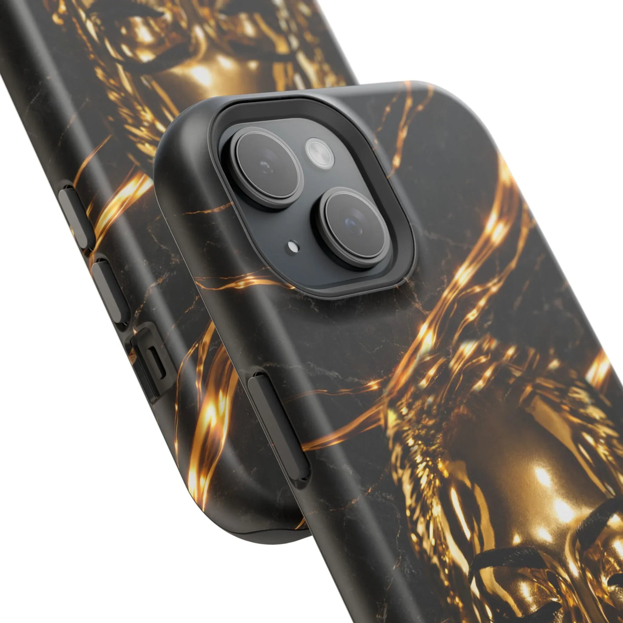 Luxury Gold Portrait Phone Case for iPhone 11-17 and Galaxy S21-S25 - KARARMDESIGN