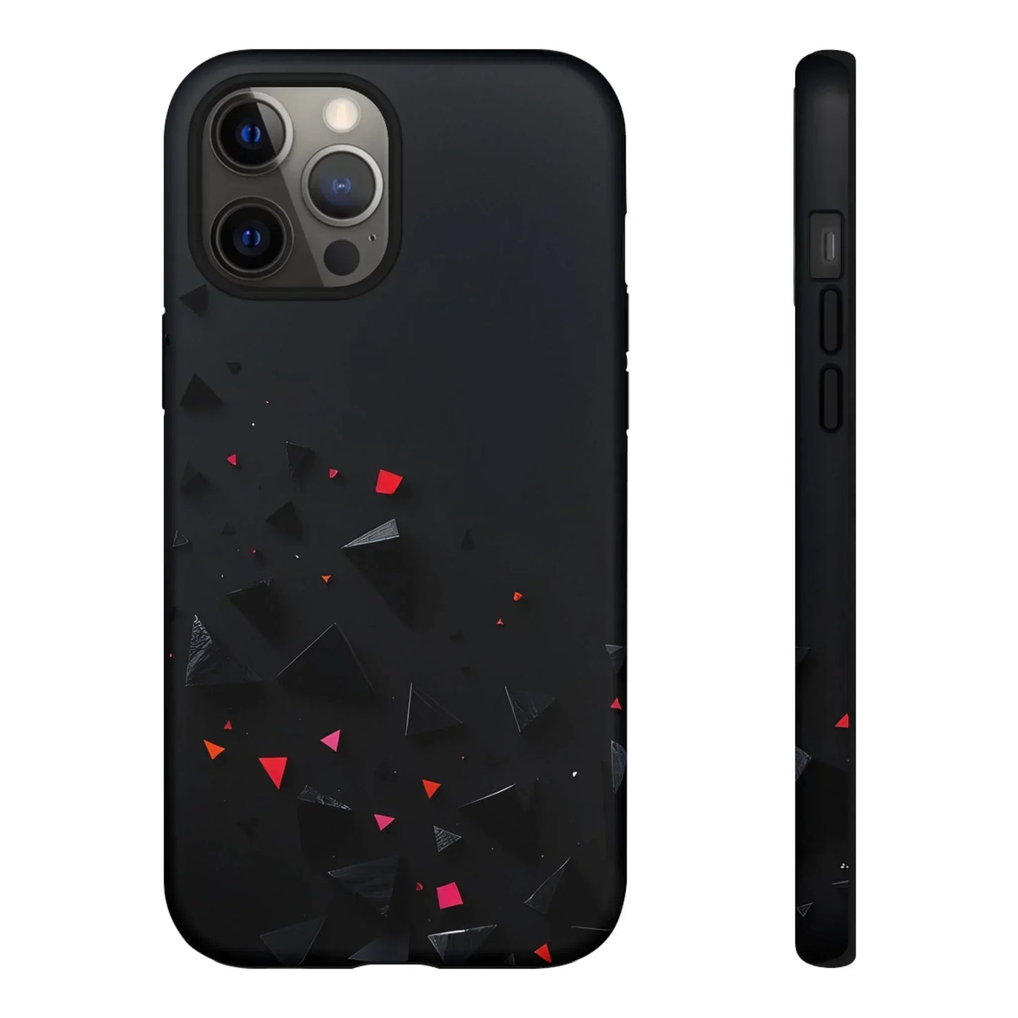Black and Red Neon Phone Case for iPhone 8-16 and Pixel up to 9 Models - KarArmDesign